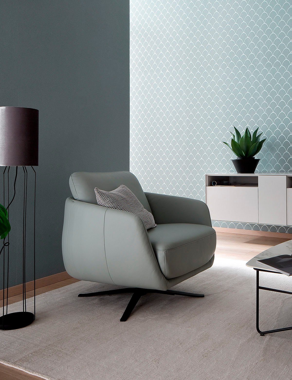 SCHÖNER WOHNEN-Kollektion Teppich Alessa, rechteckig, Höhe: 5 mm, Viskose, Wohnzimmer