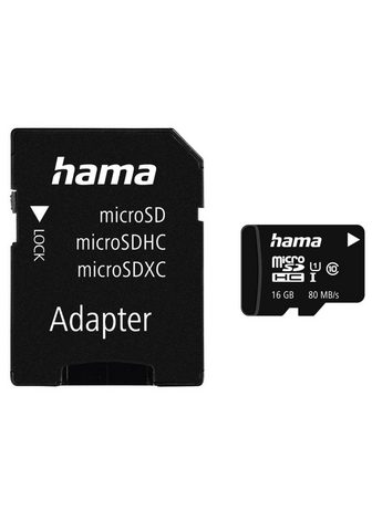 Hama MicroSDHC 16GB Class 10 UHS-I 80MB/s +...