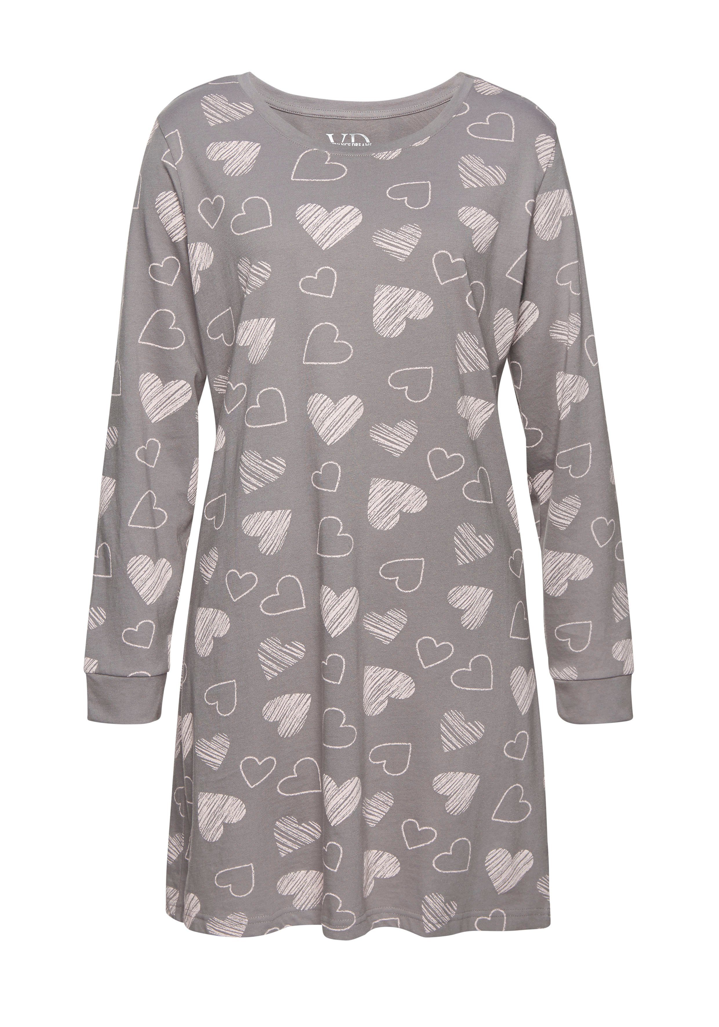 Vivance Dreams Nachthemd (2 Stück) mit süßem Herzprint. € 24,99