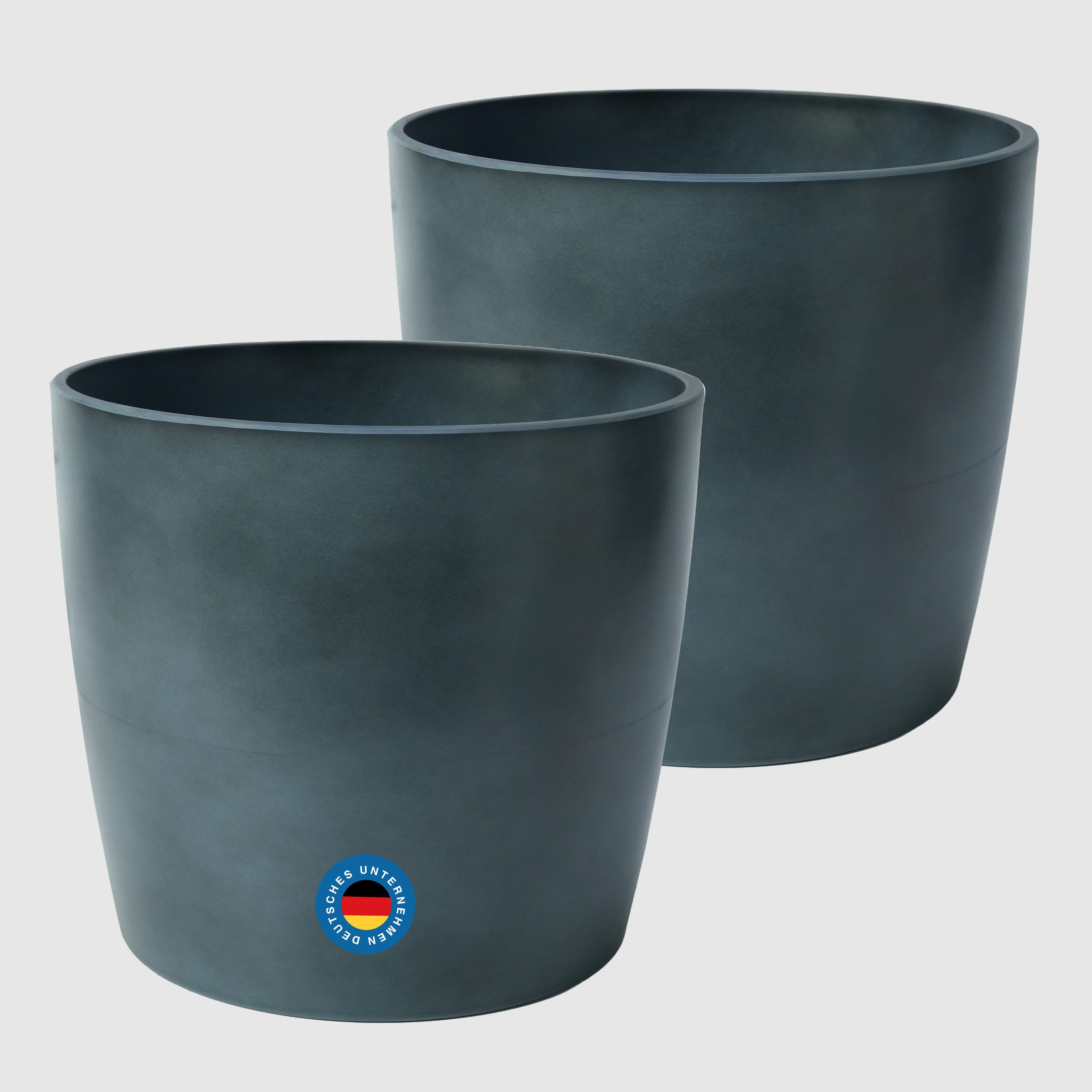 Zedelmaier Blumentopf 2er-Set Blumentopf mit extra Dicker Wand, mattierte Oberfläche