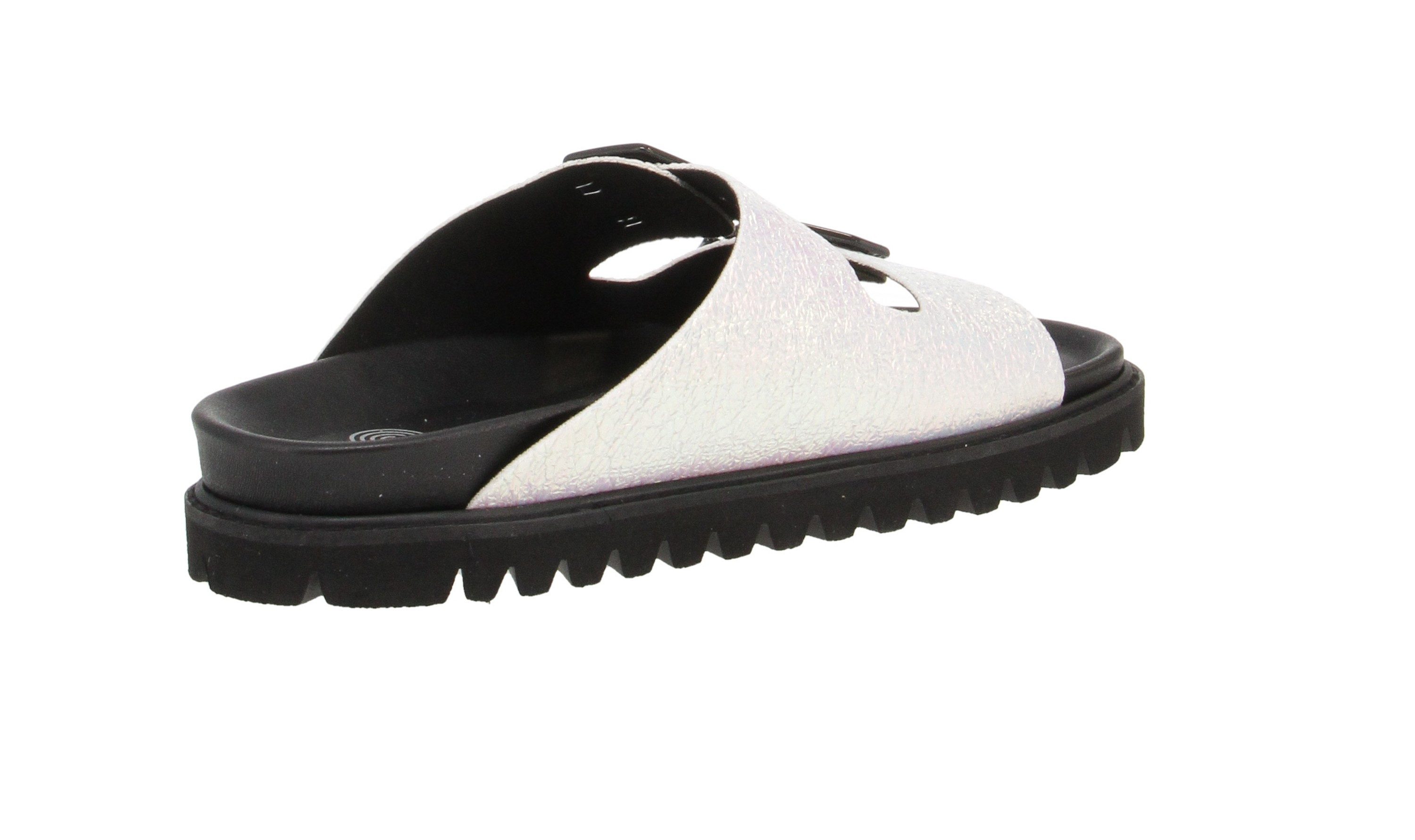 GENUINS Genuins G105624 Galia Fluor - Damen Schuhe Pantoletten - White Sandale