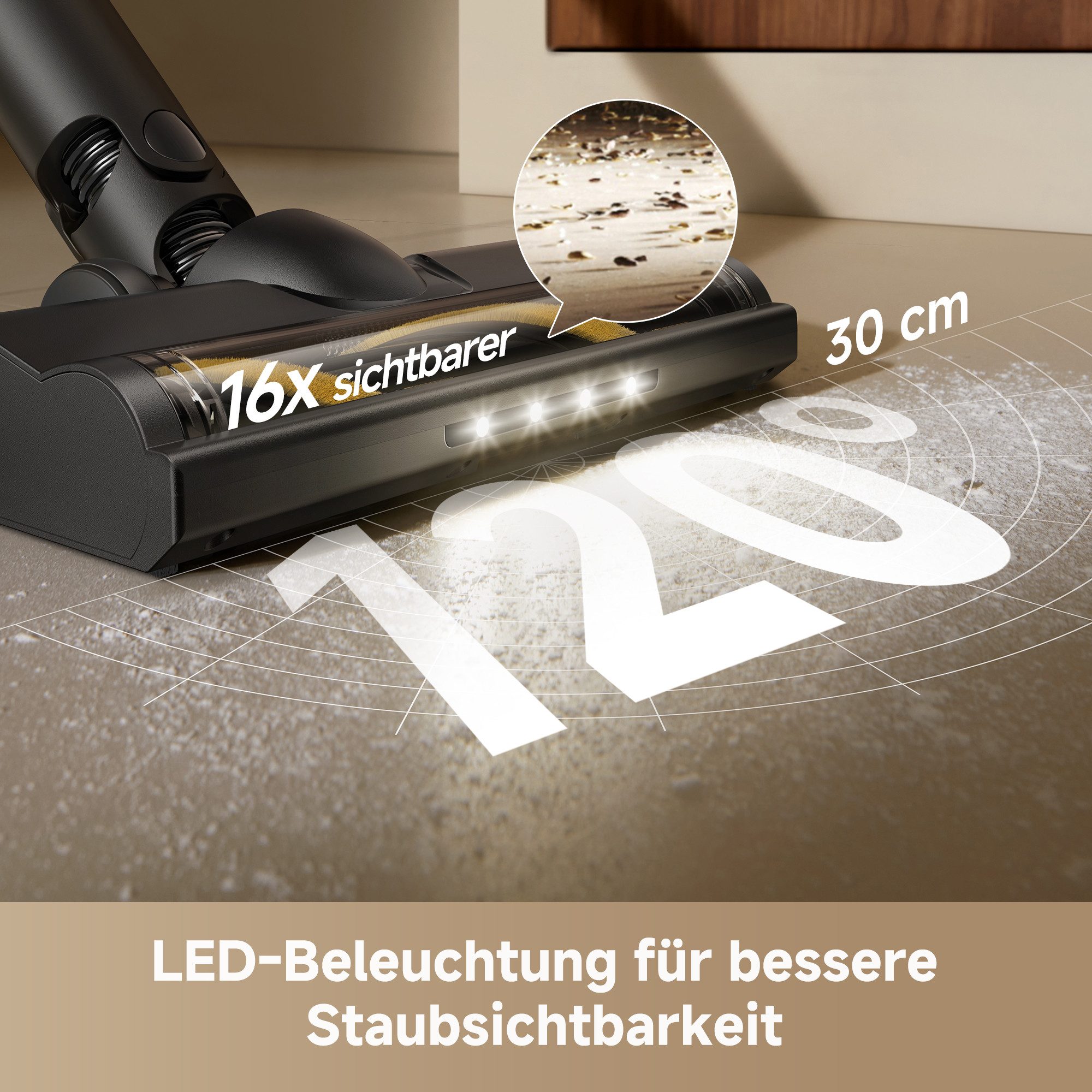 Dreame Akku-Hand-und Stielstaubsauger R10s Lite, 250 W, 25000 Pa, 45 min, 99.9% Filter, LED, Flex 90°