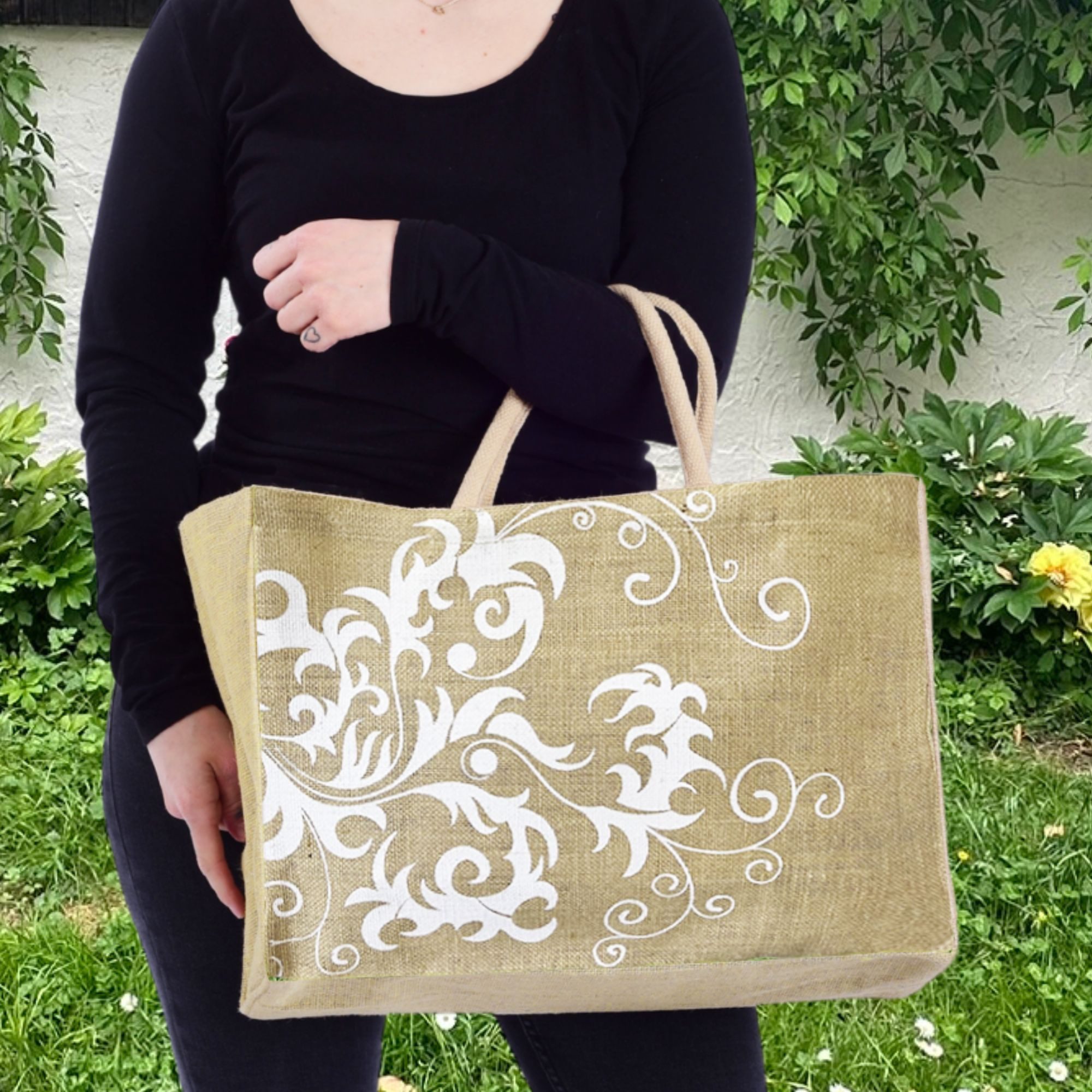Domelo Einkaufsshopper Jute Einkaufskorb, Vegan Einkaufstasche, günstig online kaufen