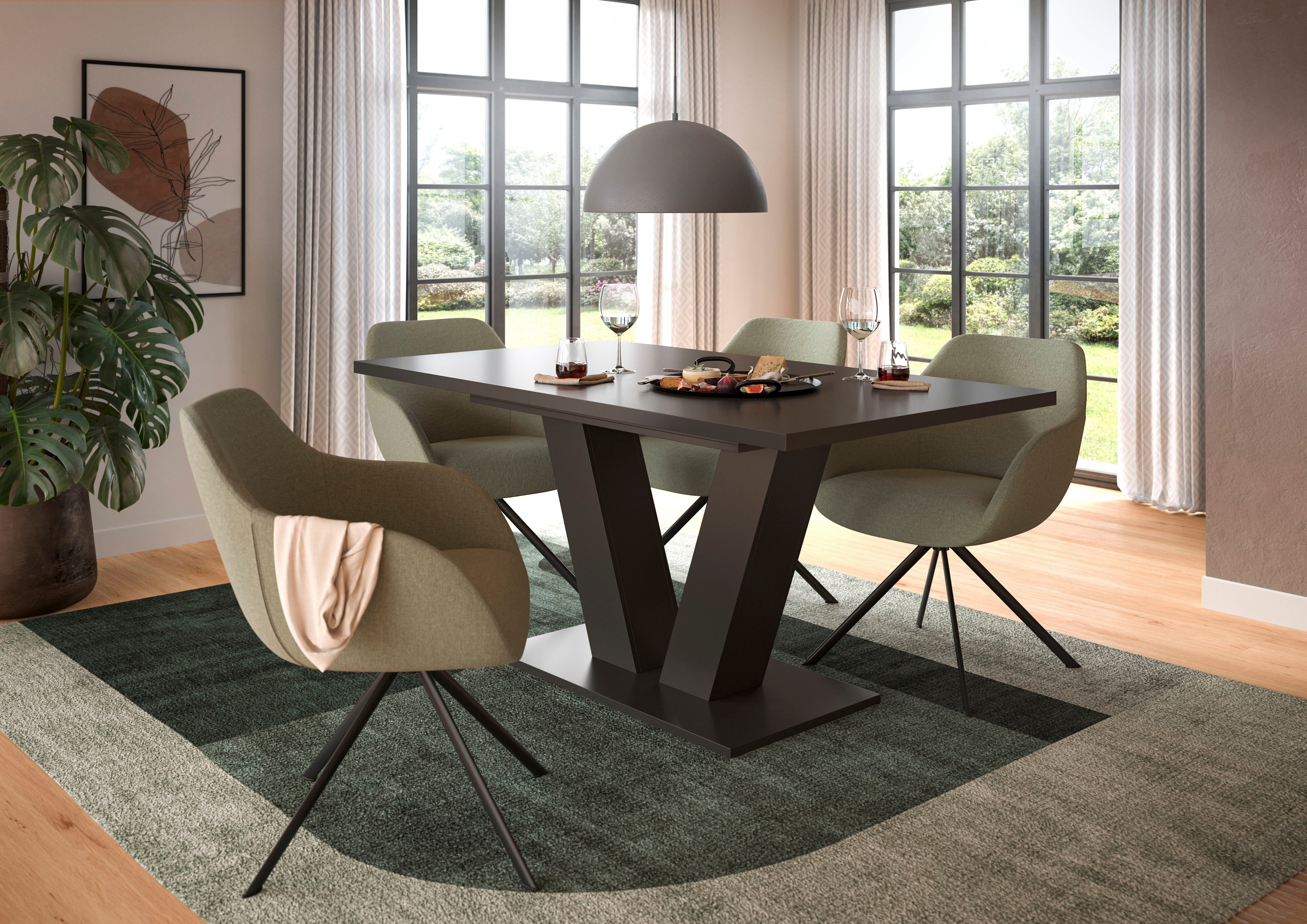 INOSIGN Esstisch Motus, ausziehbar 150 -190 cm, inklusive 40 cm Einlegeplat günstig online kaufen