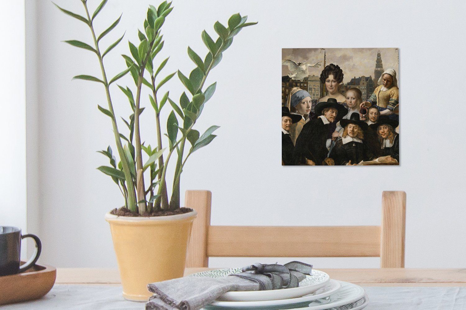 Alte - Leinwand (1 für Bilder Collage, OneMillionCanvasses® Kunst Gemälde Wohnzimmer Meister - Schlafzimmer St),