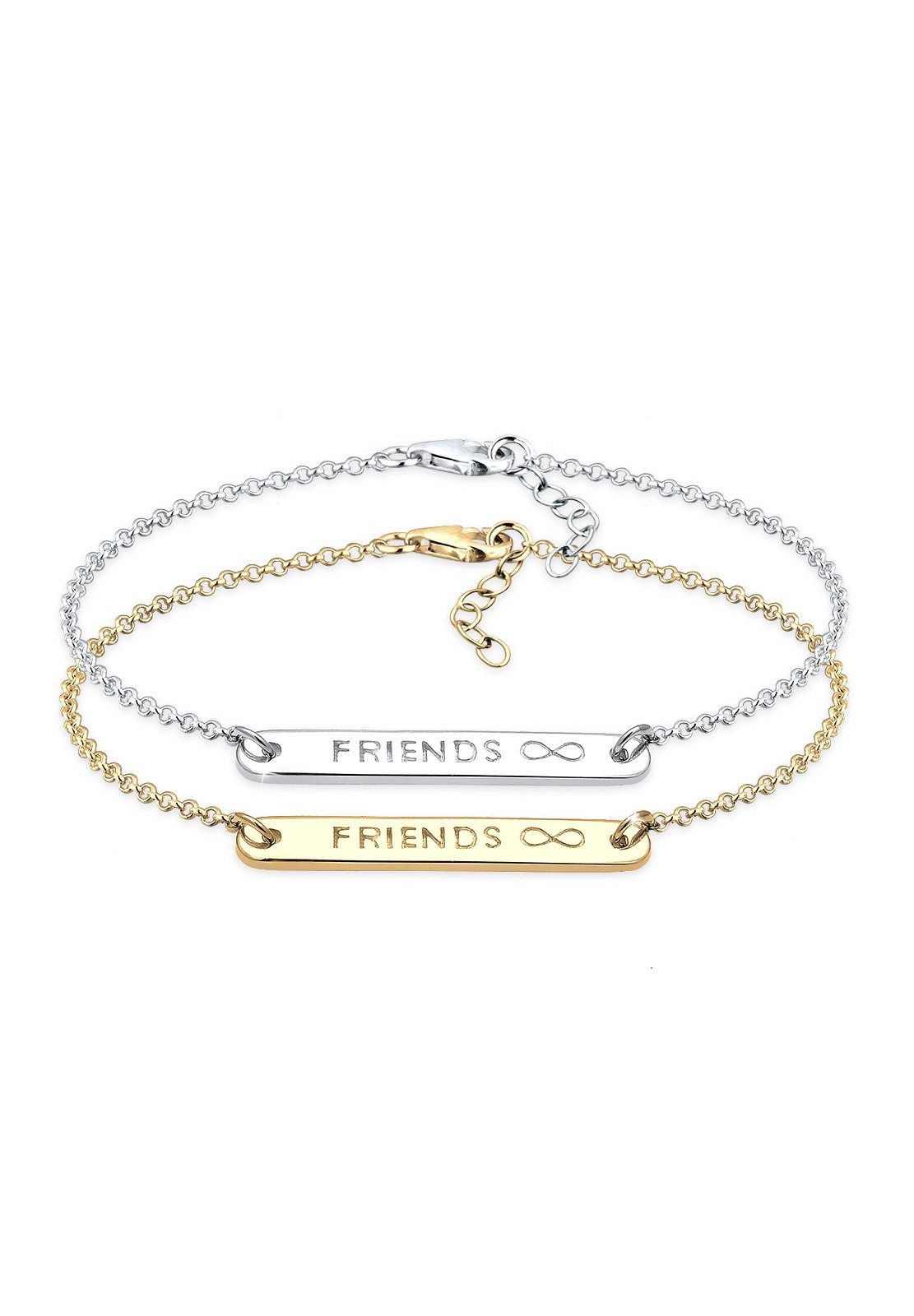 CUEMOON Freundschaftsarmbänder Paar - Verstellbare Silber Armbänder Für Damen
