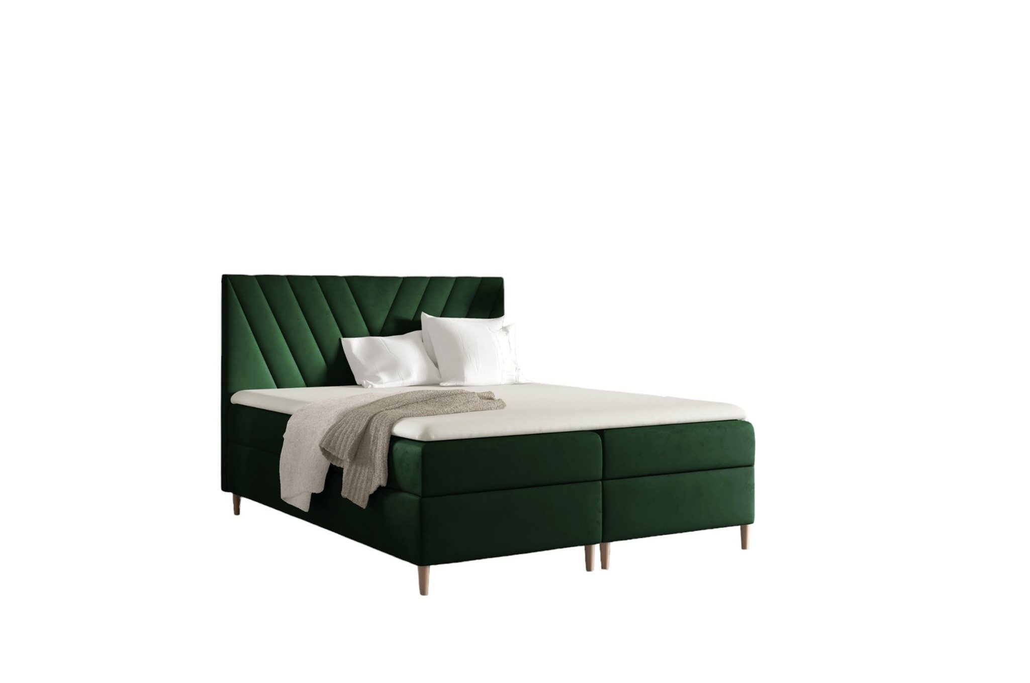 Fun Möbel Boxbett Bett Schlafzimmerbett FUN MARCIO in Stoff Fresh (inkl. Bonellfederkernmatratze, inkl. Bonellfederkernmatratze), inkl. 2 x Bettkasten