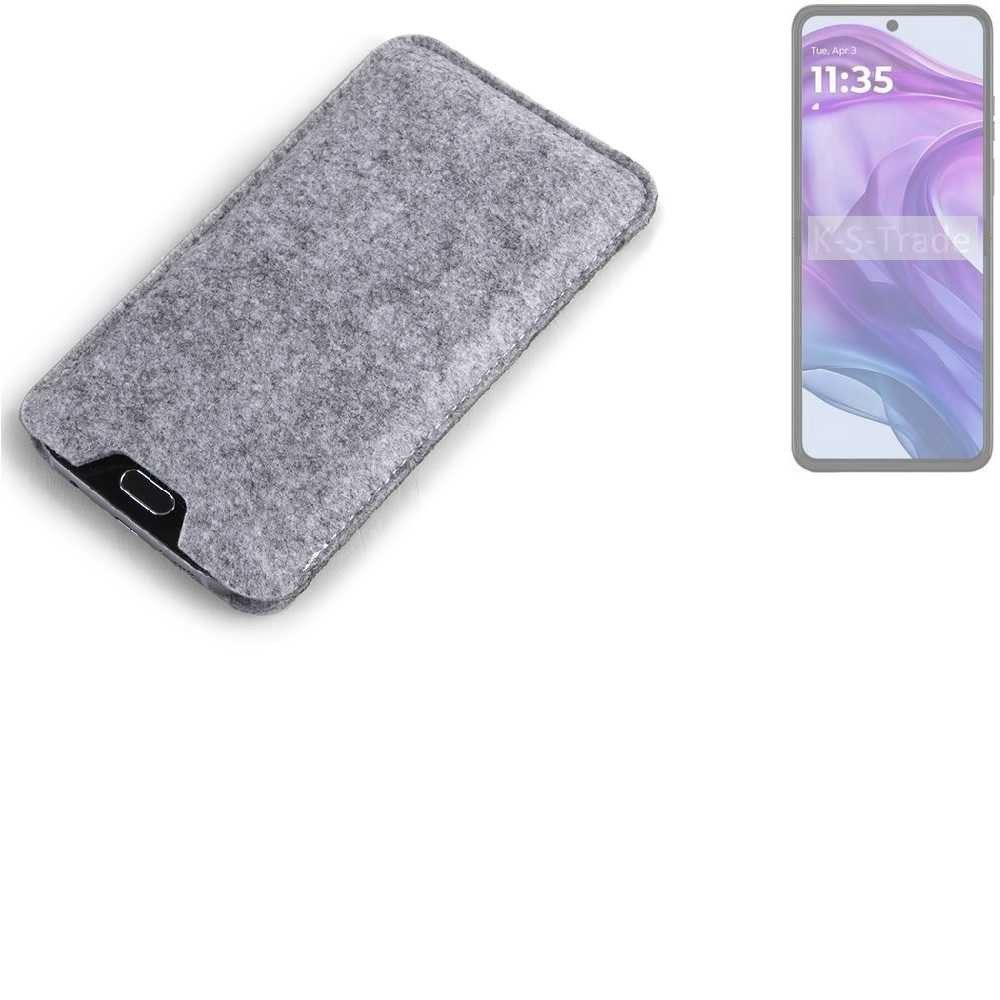 K-S-Trade Handyhülle für Motorola Razr 50 Ultra, Filz Handyhülle Schutzhülle Filztasche Filz Tasche Case Sleeve