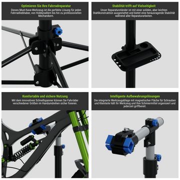 HAGO Fahrrad-Montageständer E-Bike Montageständer Teleskop Reparaturständer Fahrradhalter 50 kg