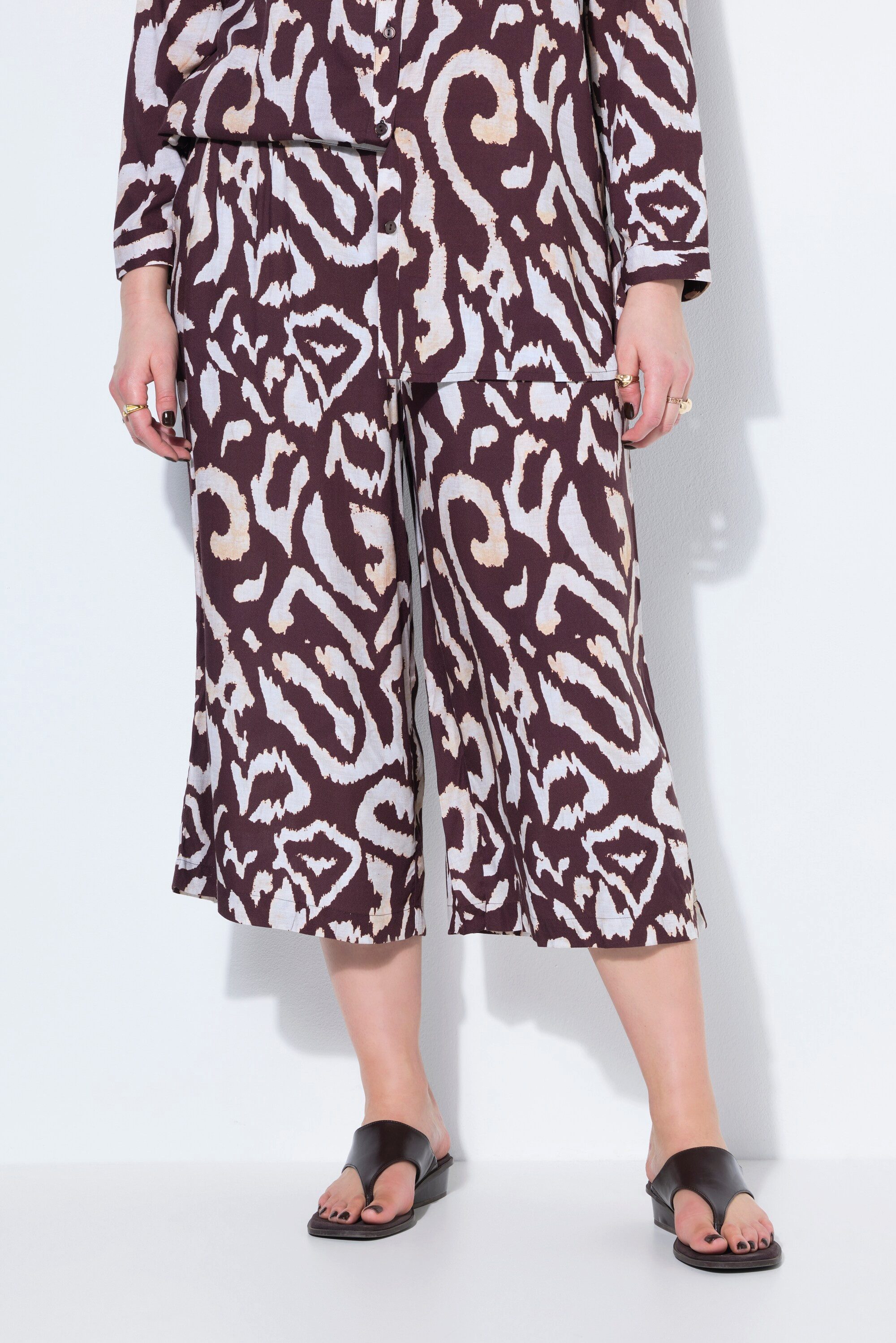 Studio Untold Culotte Culotte Wide Legs High Waist Shape Print