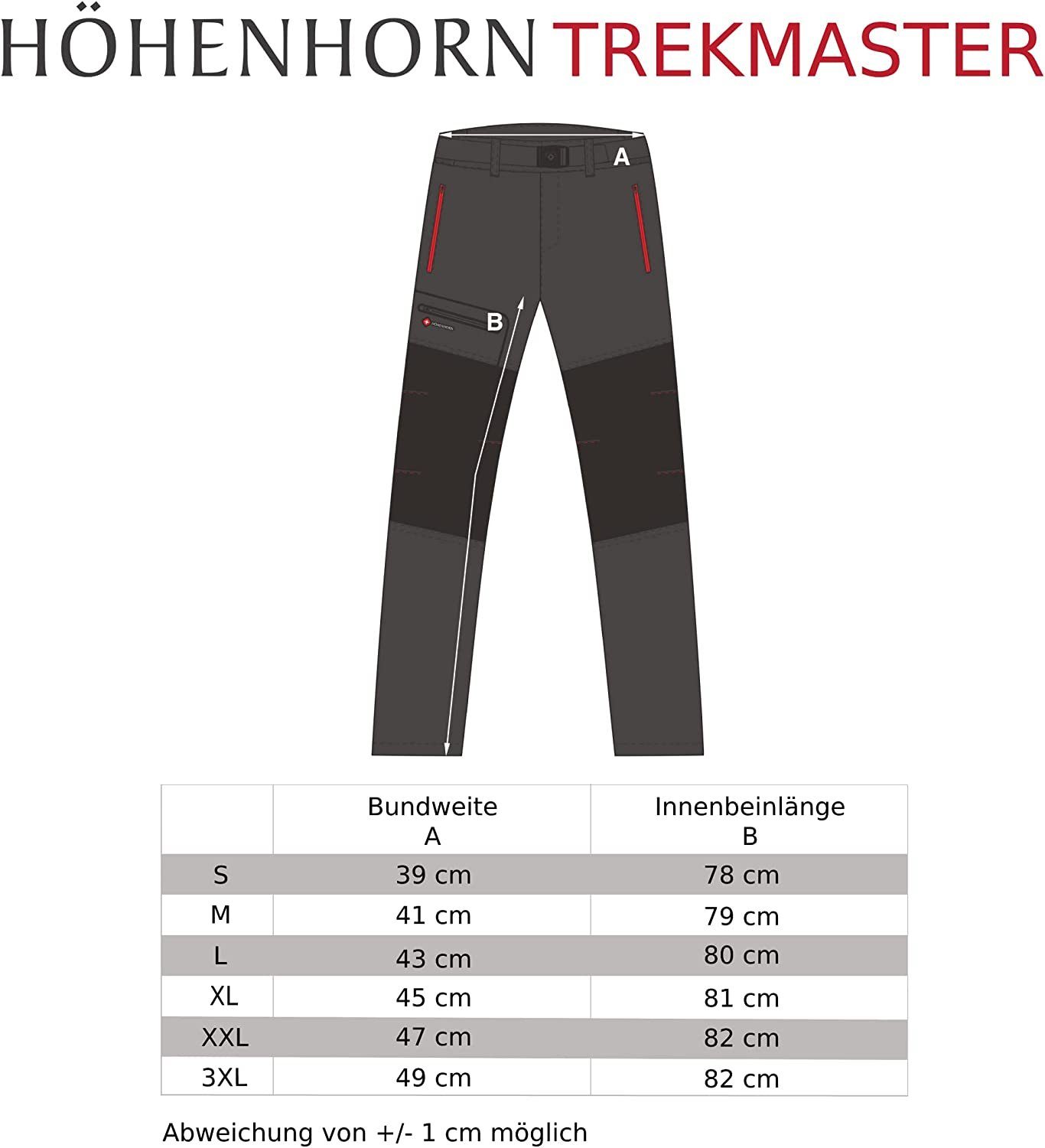 Höhenhorn Funktionshose Trekmaster Herren Softshellhose für Herren Gefüttert Snowboardhose weiches Microfleece-Innenfutter