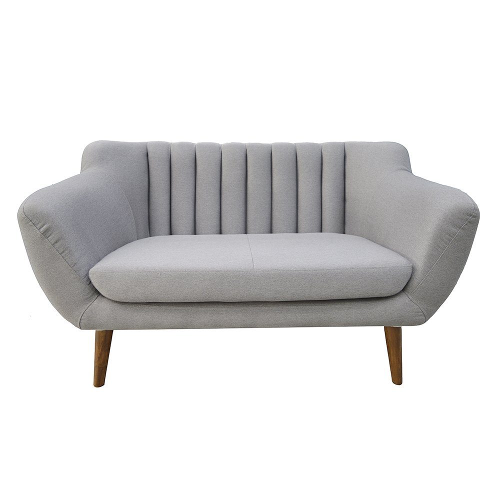 JVmoebel Sofa Designer Hellgraue Couch Modernes Luxus Relax Sofa Holz Textilcouchen, Made in Europe