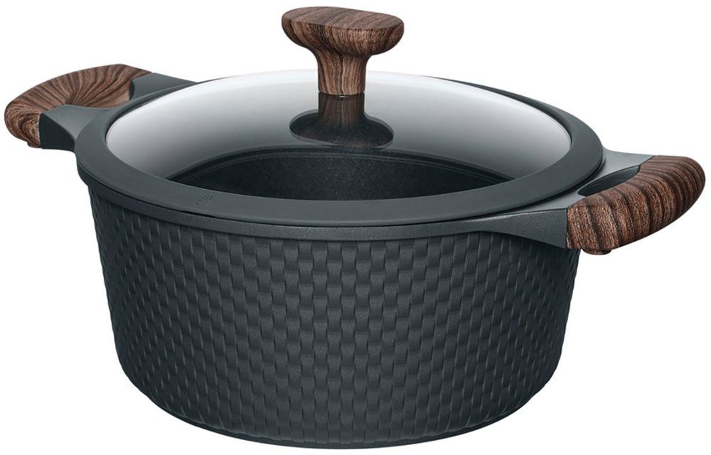 RESTO Kitchenware Bratentopf Ran, Kochtopf antihaftbeschichtet und spülmaschinenfest, Aluminiumguss (2-tlg), Geeignet für alle Herdarten, auch Induktion, im Geschenkkarton