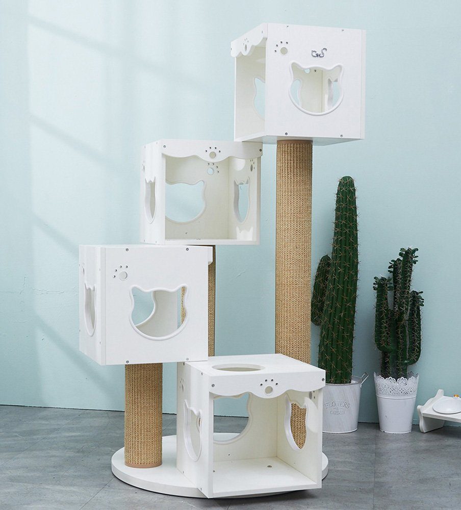 CatS Design Kratzbaum CatS Design Kratzbaum Katzenspielturm Altaica XZ, Hochwertig edel Design Kratzbaum solides Holz starke Konstruktion