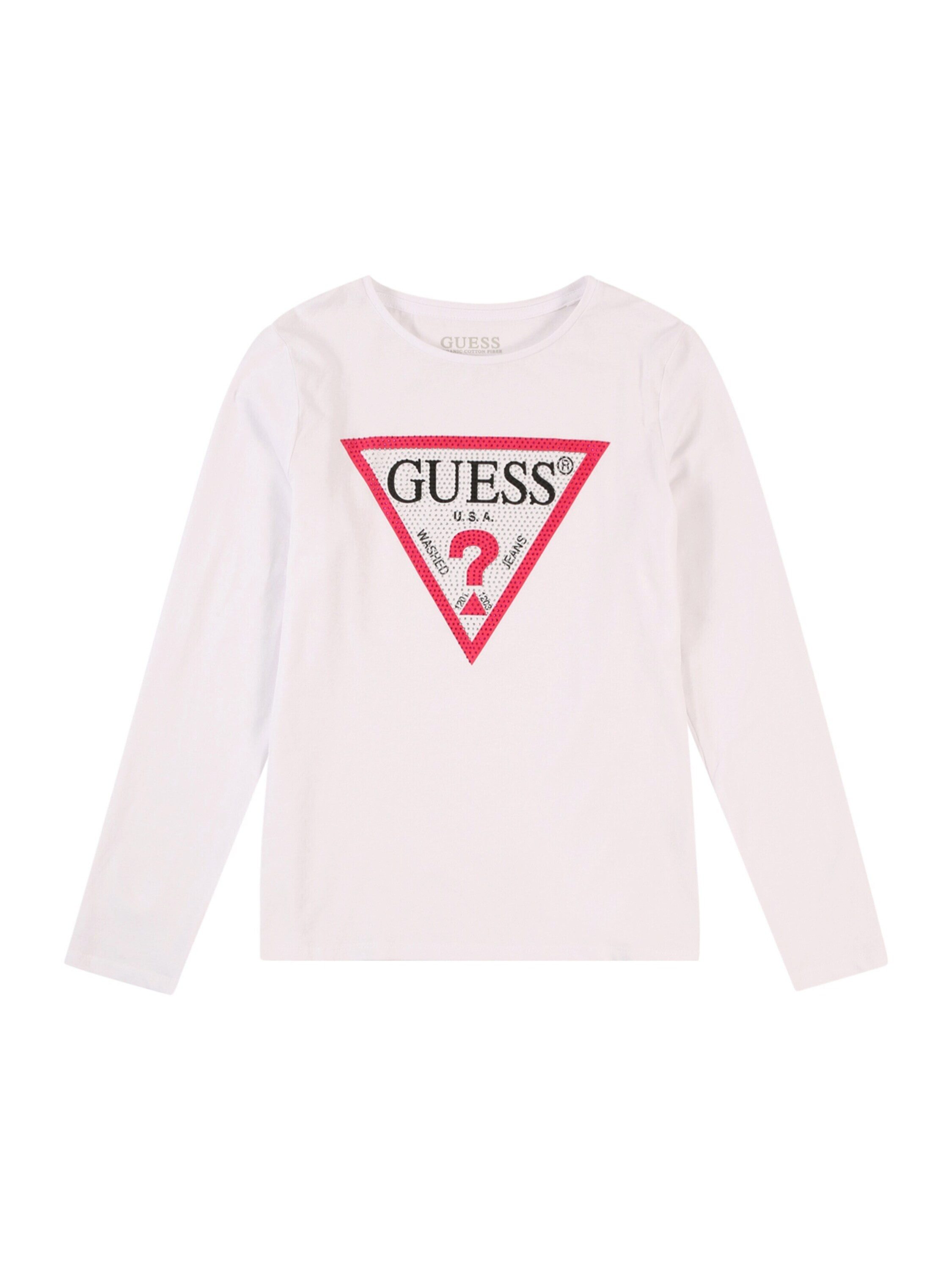 Guess Langarmshirt (1-tlg) Ziersteine
