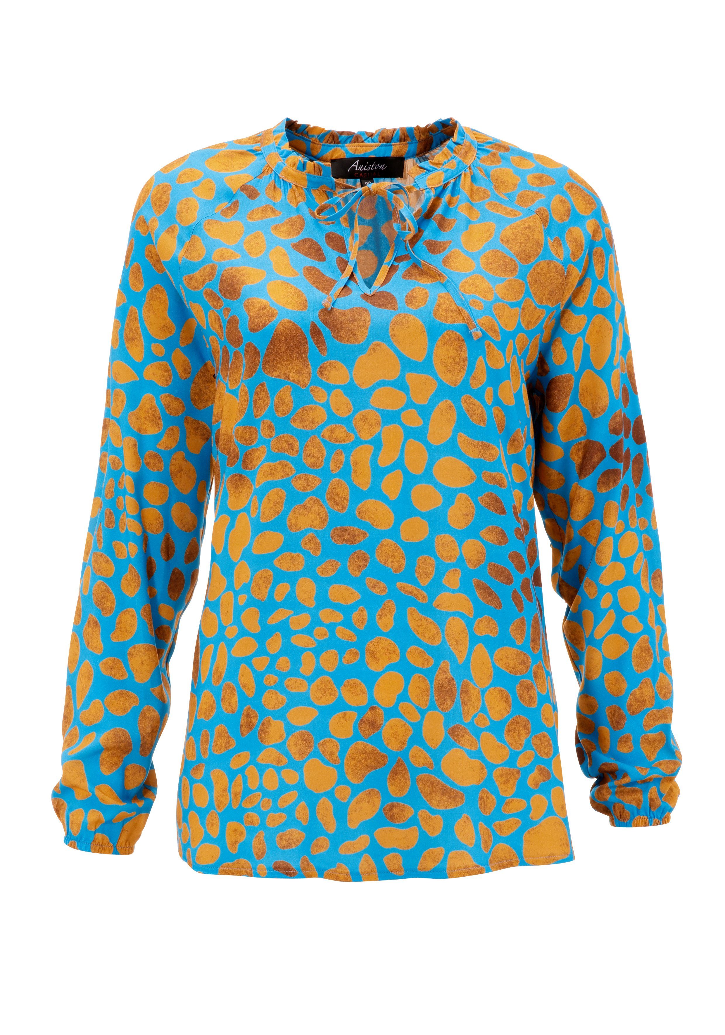 Aniston CASUAL slip blouse with interesting all-over print