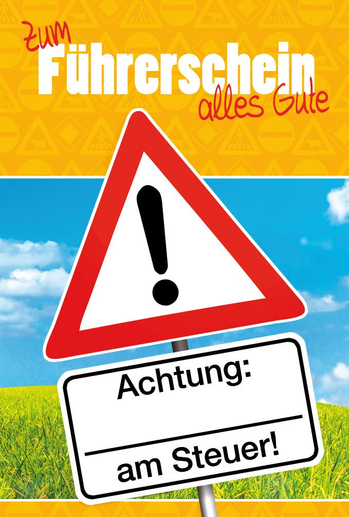 BSB Grußkarten Führerschein - Glückwunschkarte im Format 11,5 x 17 cm mit