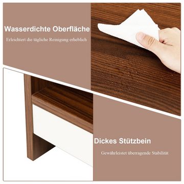 COSTWAY Couchtisch 2 Ebenen, aus Holz, modern, 94 x 54,5 x 35,5 cm