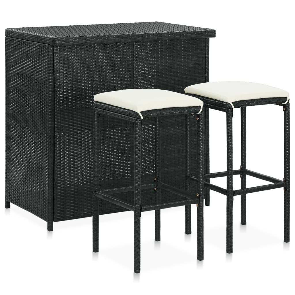 vidaXL Essgruppe 3-tlg. Bar Set Poly günstig online kaufen