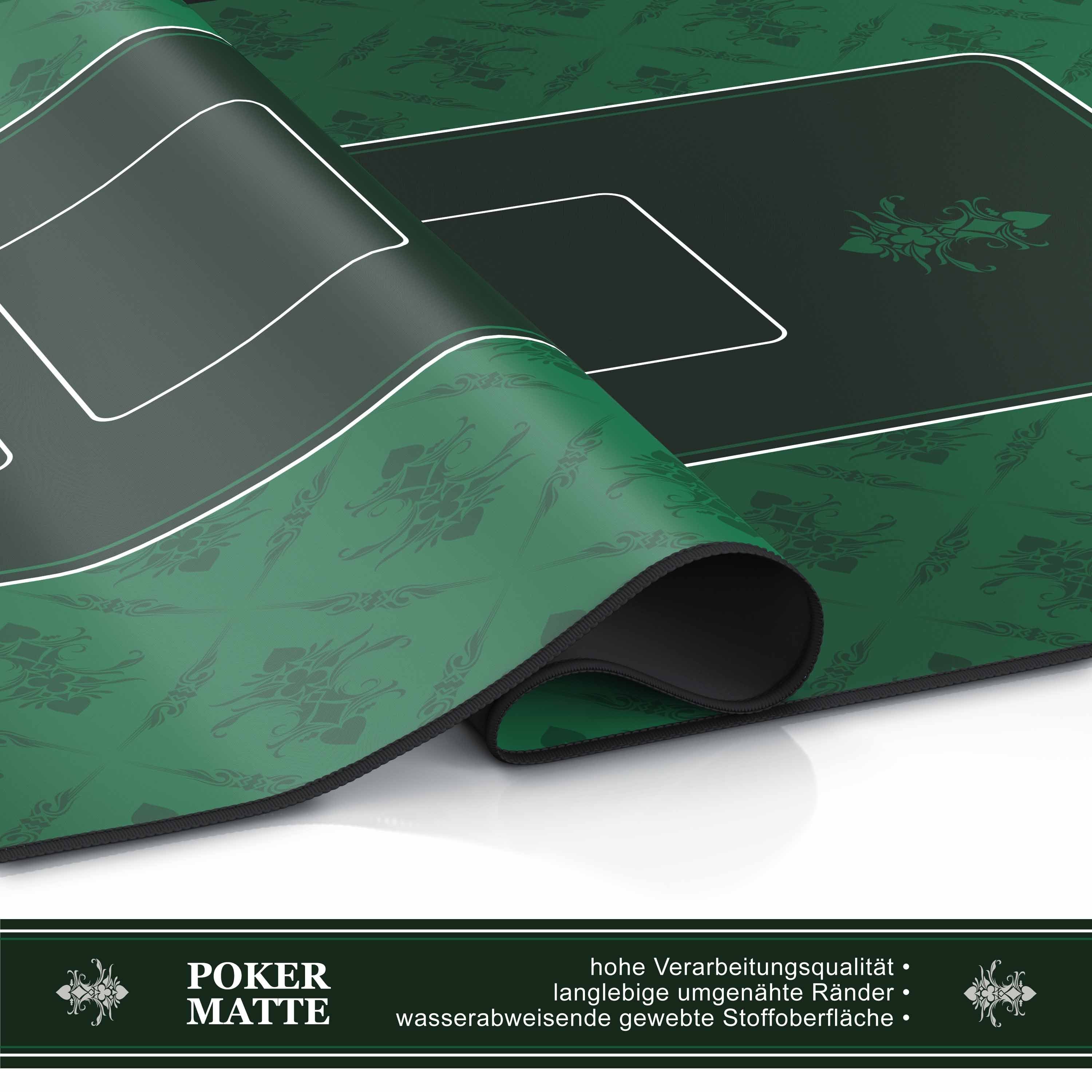 CSL Spieltisch XXL Profi Pokermatte 90 x 40cm, Tischauflage für Poker, Pokertisch Auflage, Gummiunterseite für stabilen Halt, abwaschbar – Bild 4 von 5