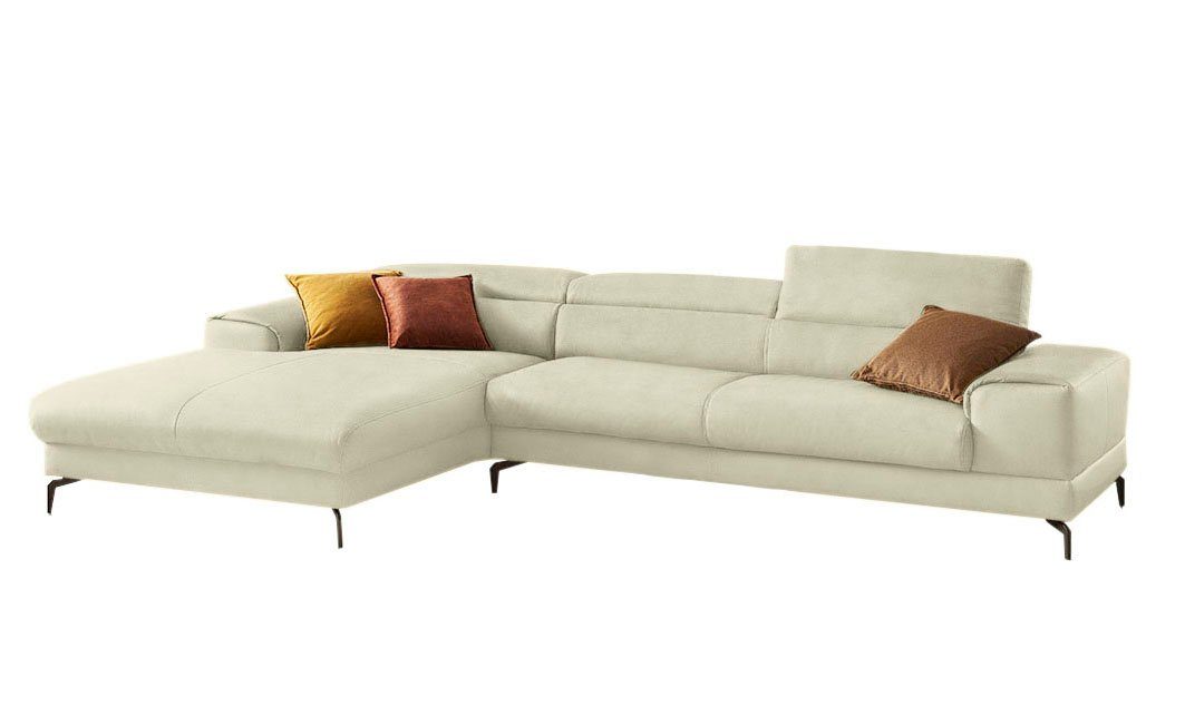 W.SCHILLIG Ecksofa piedroo, Kopfteilverstellung, Sitztiefenverstellung, 343cm Breite mit wahlweise