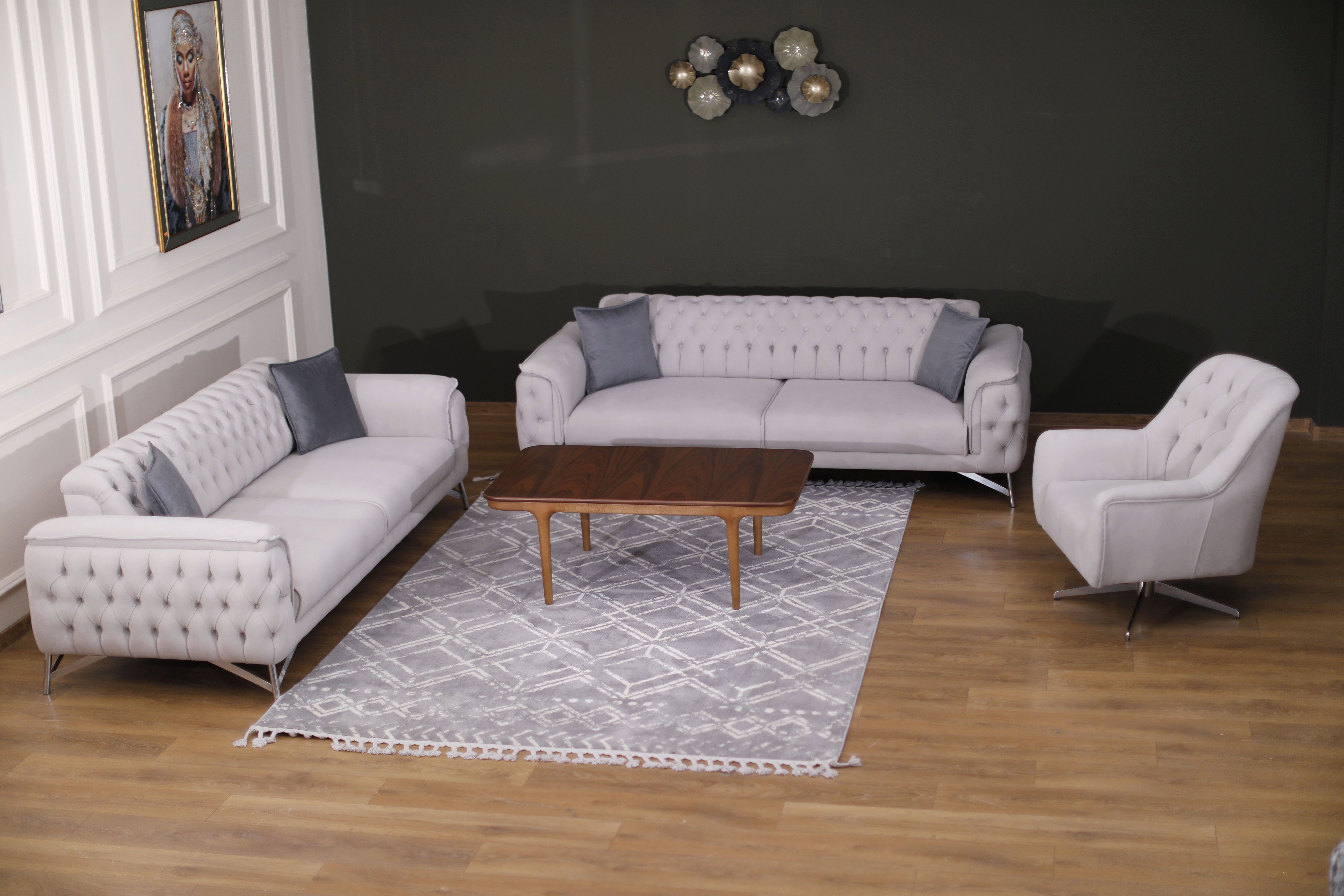 Möbeldreams Sofa Sofa-Set Alena 3-3-1 / Modernes Designer-Sofa, Schlaffunktion