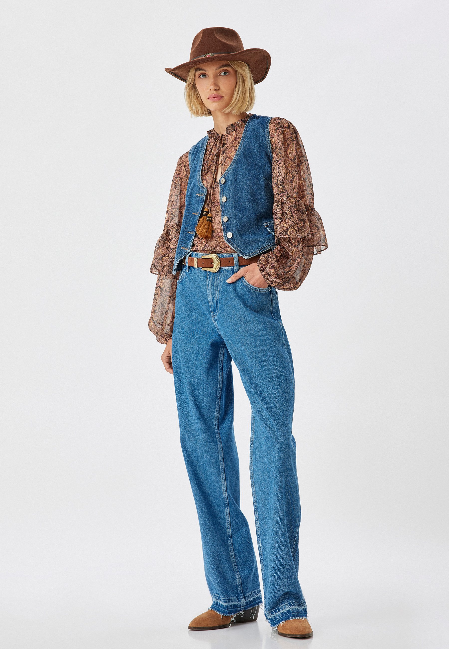 Koton Straight-Jeans Normale Leibhöhe Straight