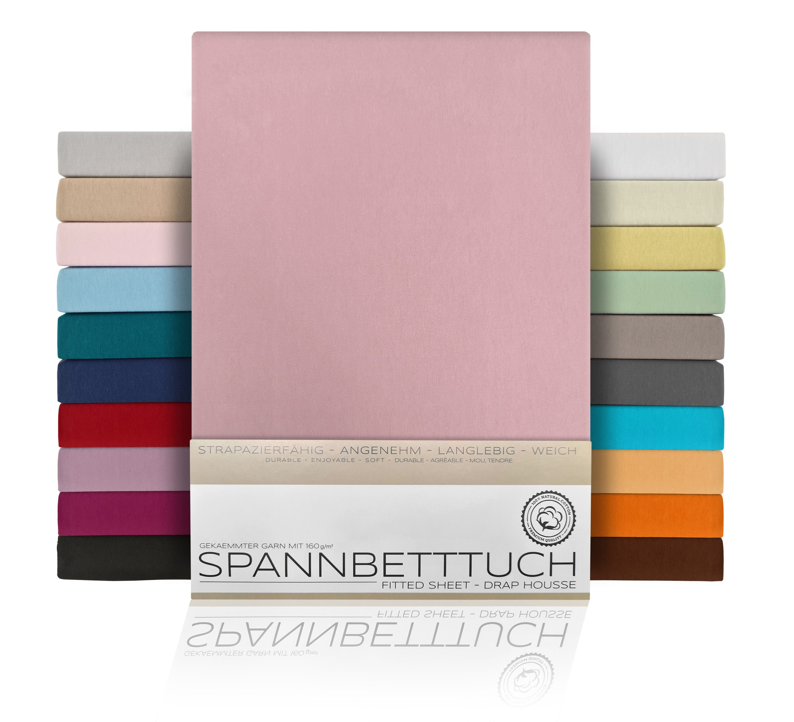Beautex Spannbettlaken Spannbetttuch Bettlaken aus gekämmter günstig online kaufen