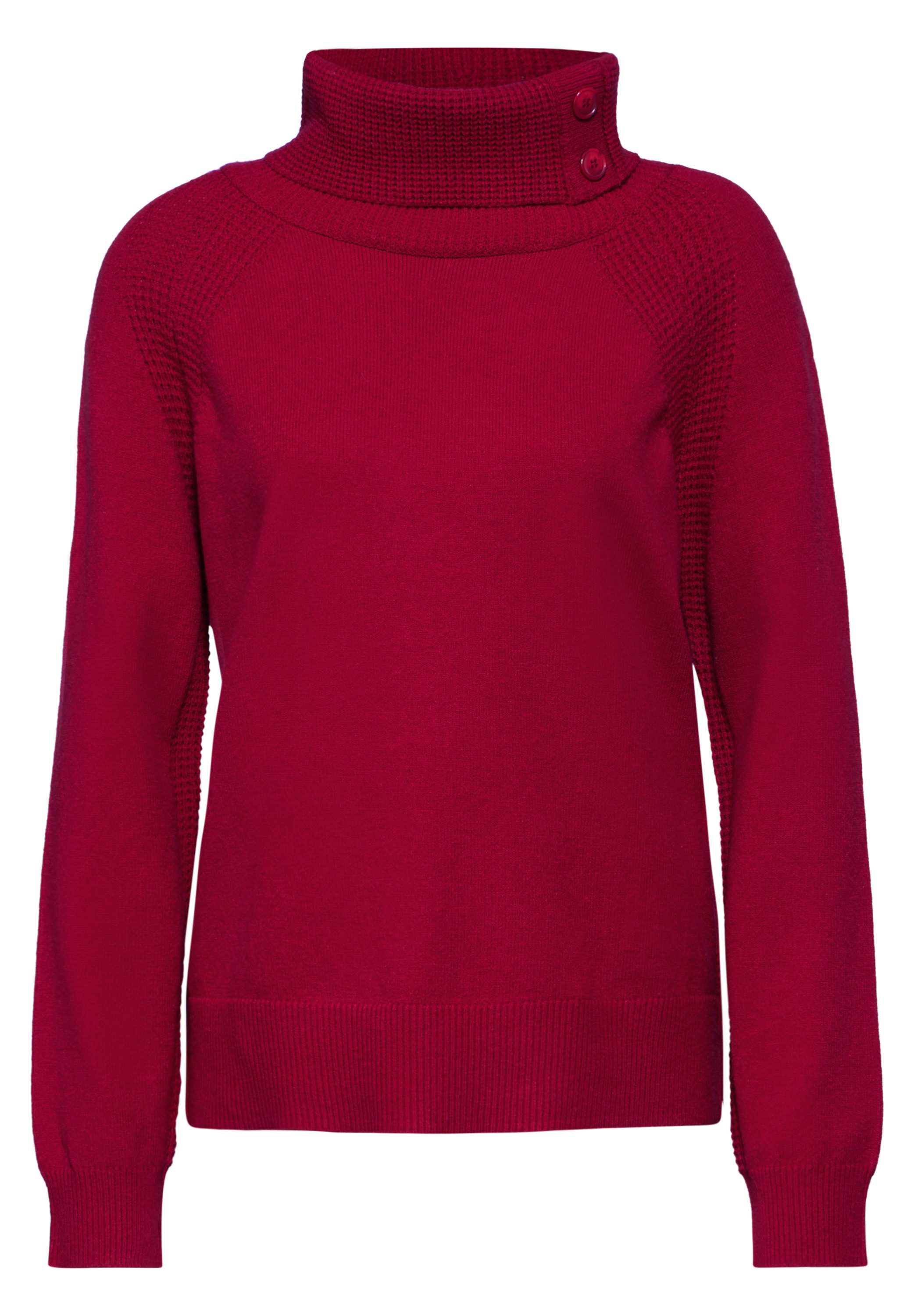 STREET ONE Stehkragenpullover Feinstrick
