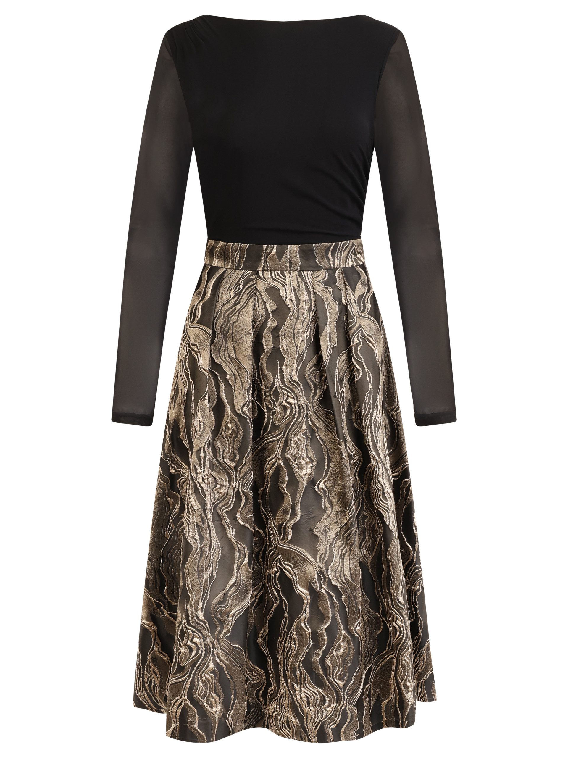Kraimod Cocktailkleid mit gemustertem A-Linien-Rock – Bild 5 von 5