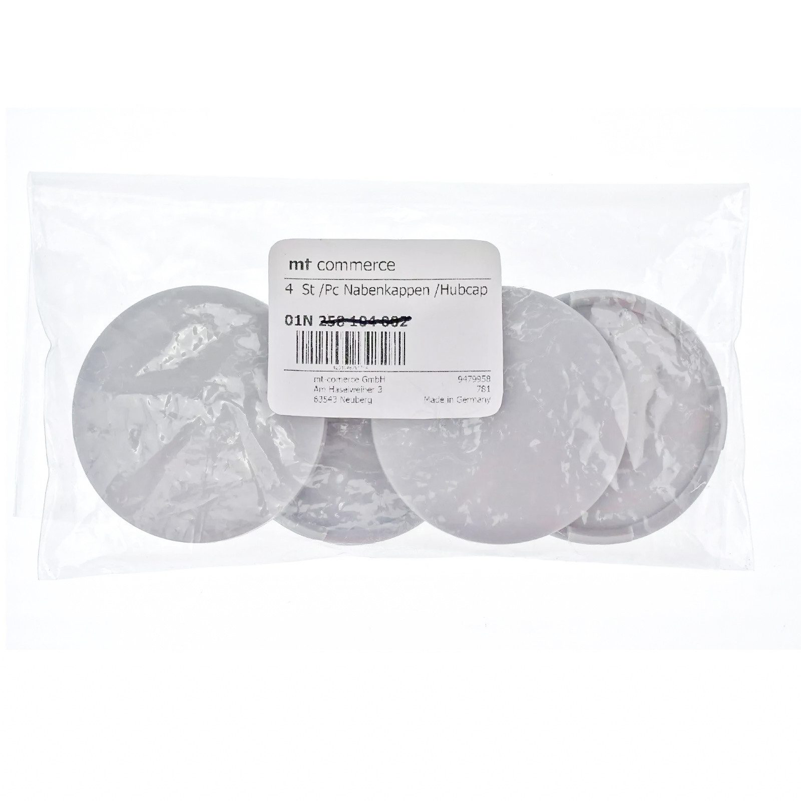 BRANDT AUTOMOTIVE Wheel Cap 4X 64mm Hub Caps Grey Domed for Alutec Rial Anzio