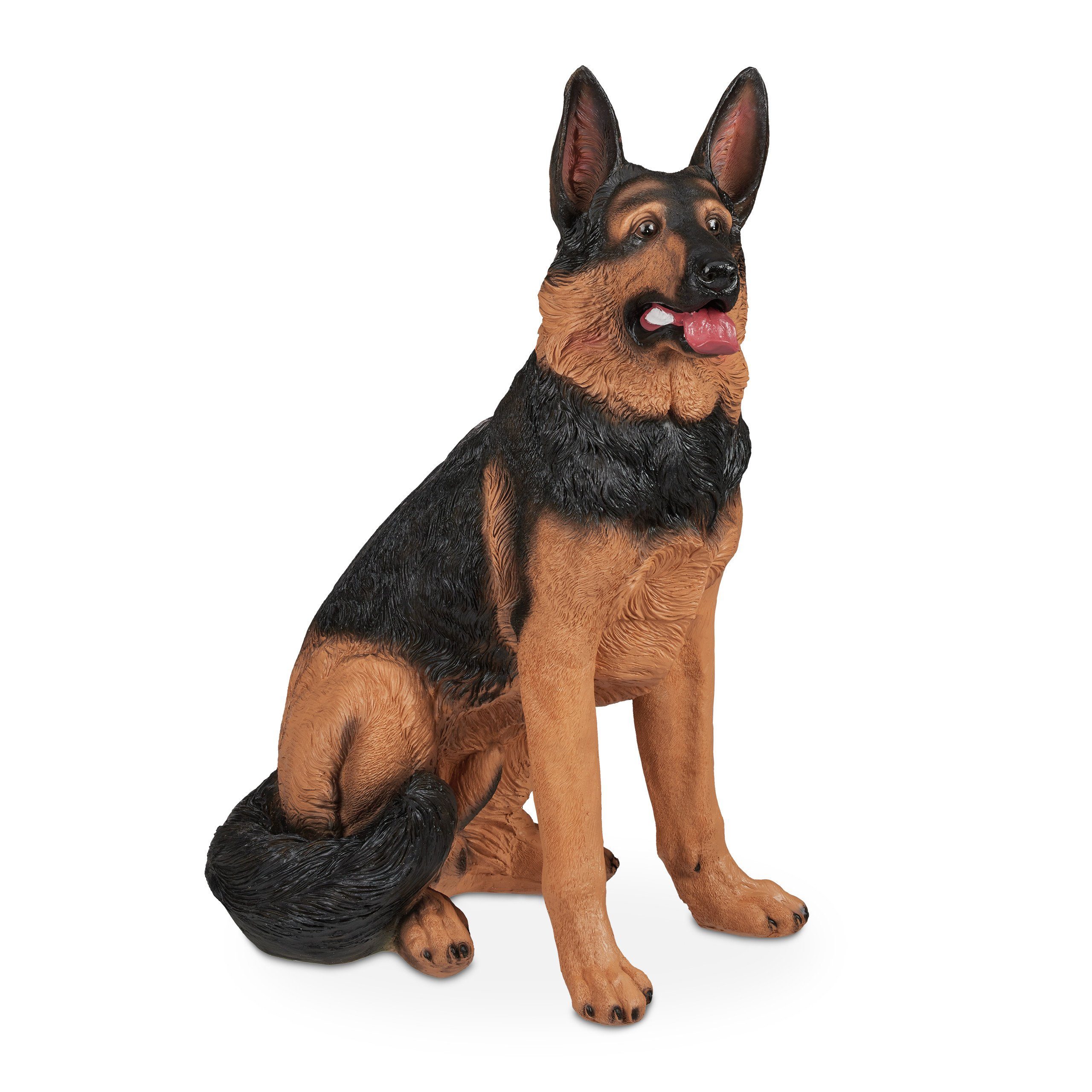 Gartenfigur Lebensgroße Schäferhund Figur