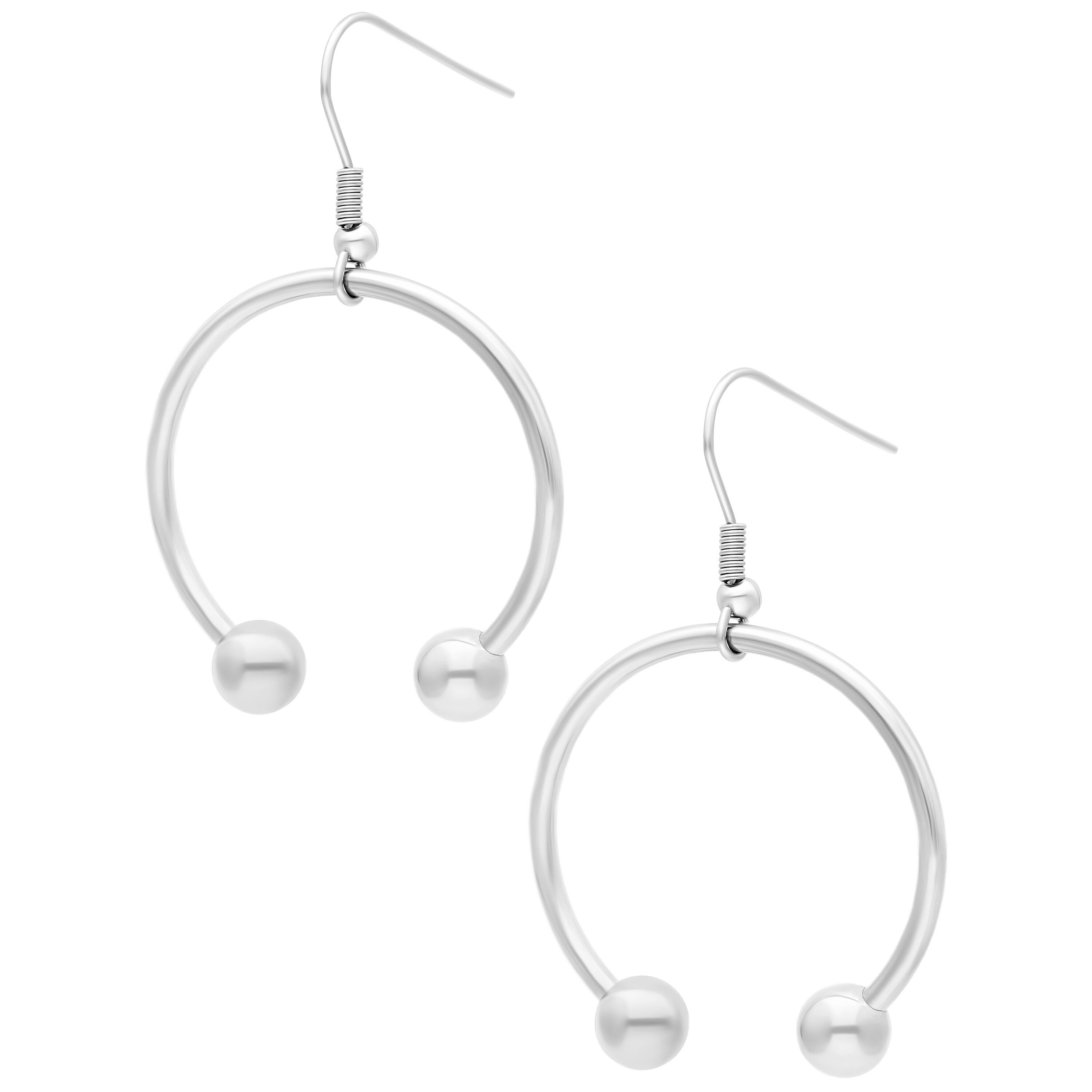 Paar Ohrhänger Circular Barbell Earrings