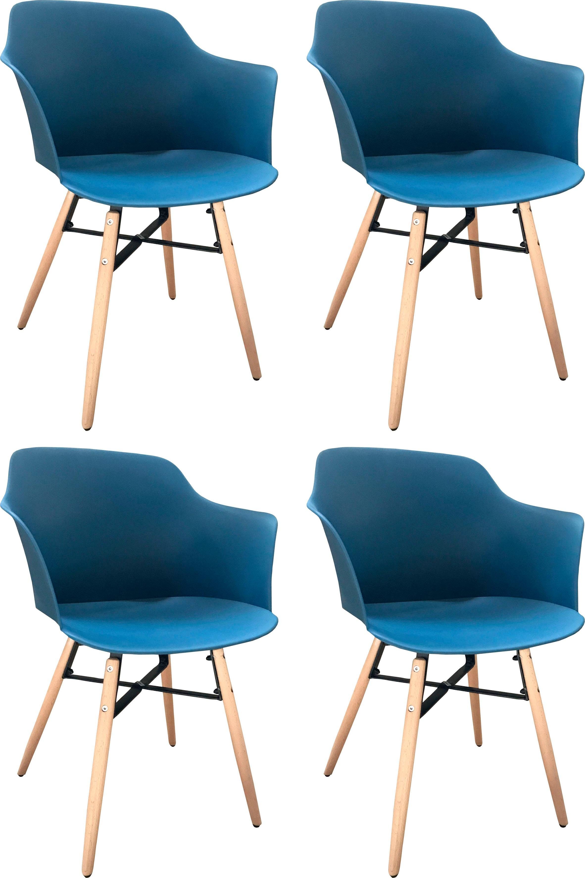 Home affaire Stuhl »Sloten« im 4er-Set, mit Massivholz Beinen - Home affaire