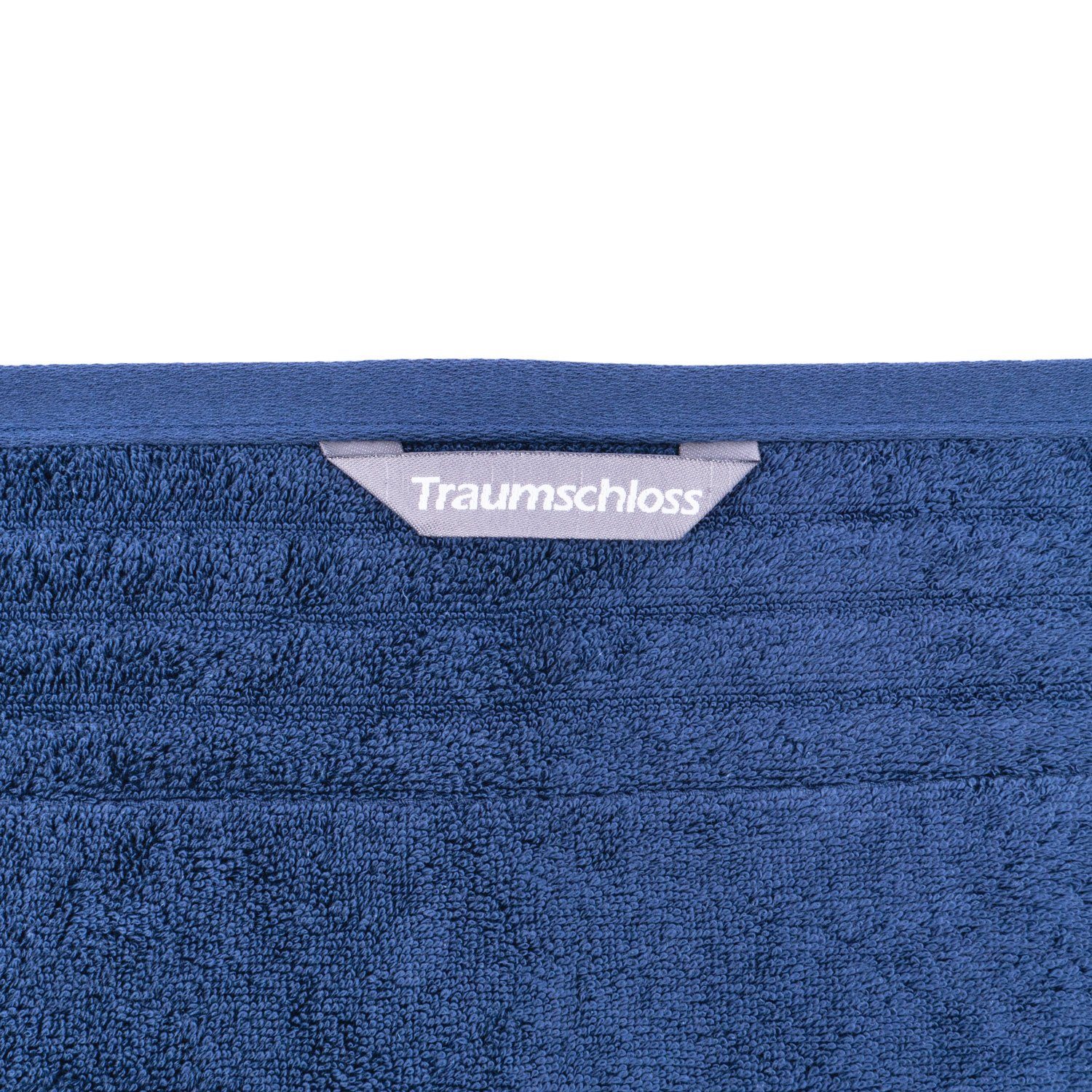 amerikanische Traumschloss Premium-Line, Supima dunkelblau mit Frottier (1-St), Gästehandtuch Baumwolle 600g/m² 100%