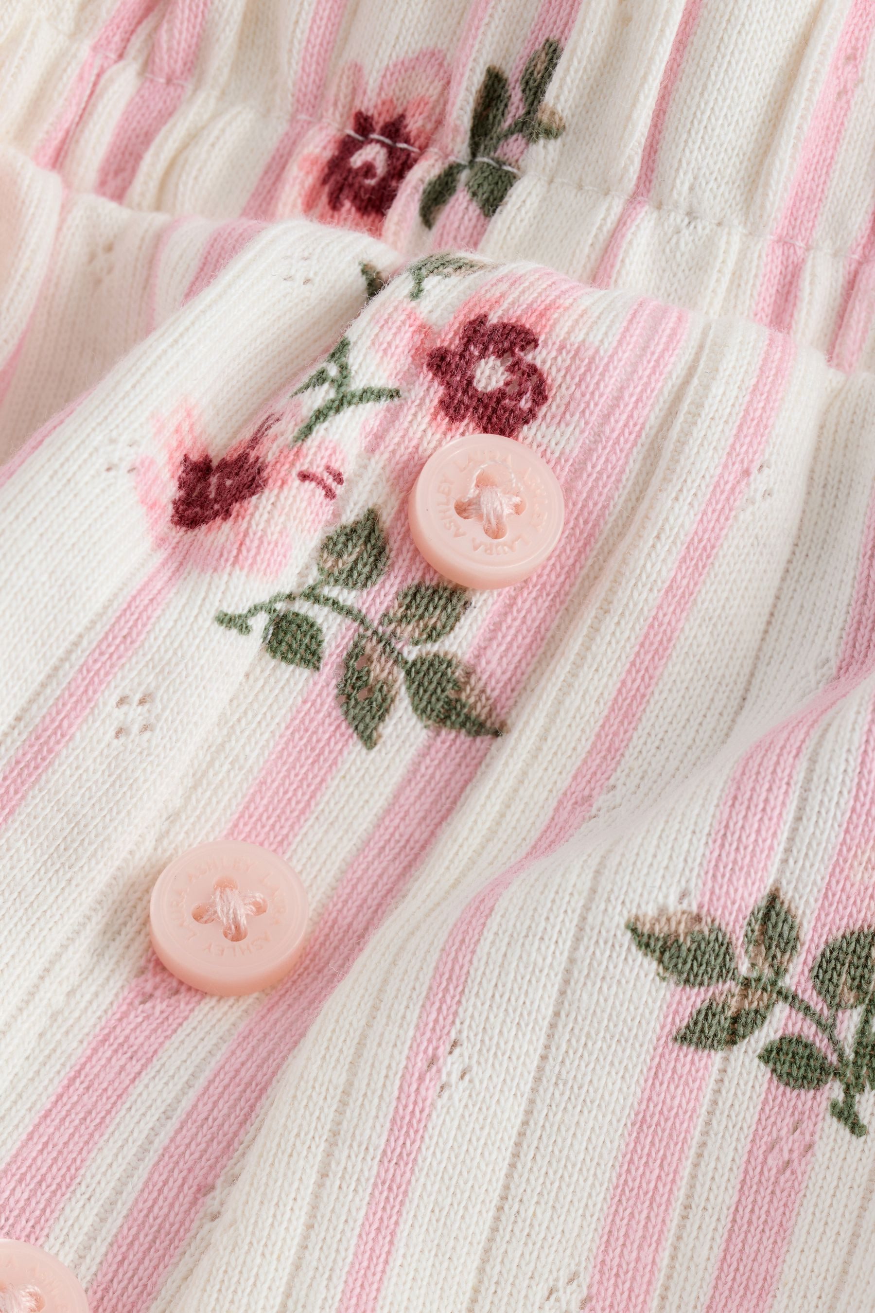 LAURA ASHLEY Pyjama Langärmeliger Laura Ashley Pointelle-Schlafanzug (2 tlg)