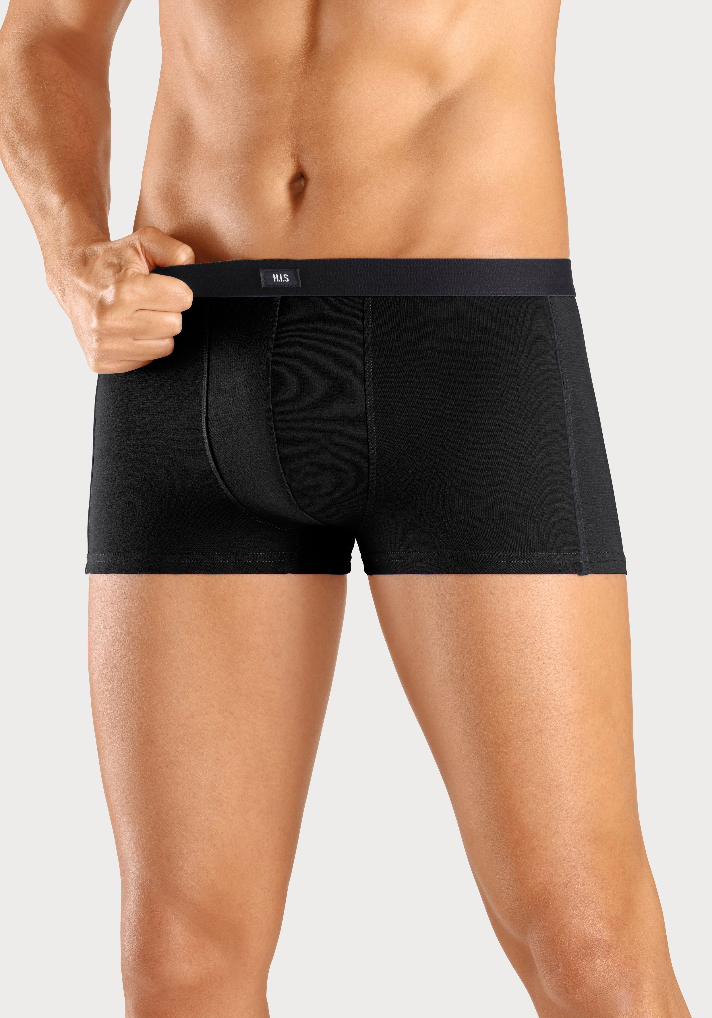 mit (Packung, 3-St) in schwarz schmalen Piping H.I.S Boxershorts Hipster-Form