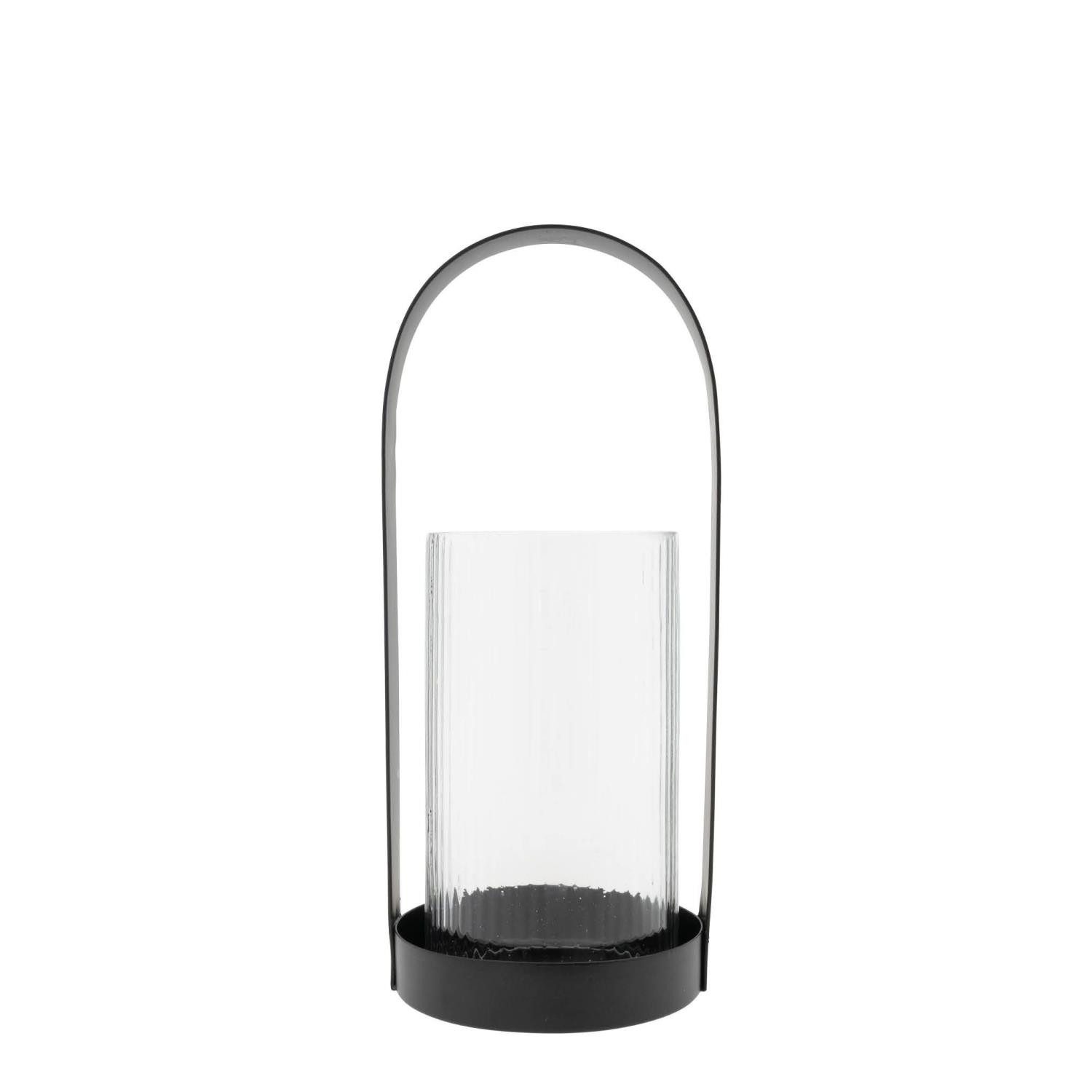 Bastion Collections Windlicht Ribbed, mit Glaseinsatz