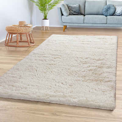 Hochflor-Teppich Teppich Wohnzimmer Hochflor Langflor Shaggy Weich, TT Home, rechteckig, Höhe: 37 mm