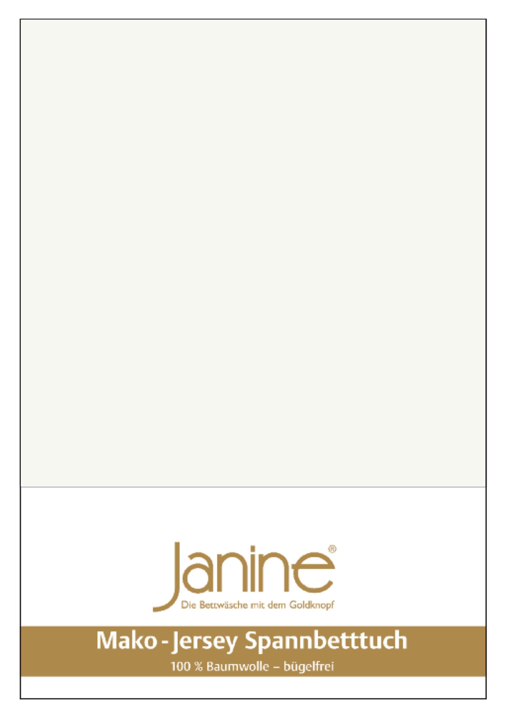 Janine Натяжные простыни Spannbetttuch Mako Feinjersey, Jersey, Gummizug: rundum, (1 Stück)