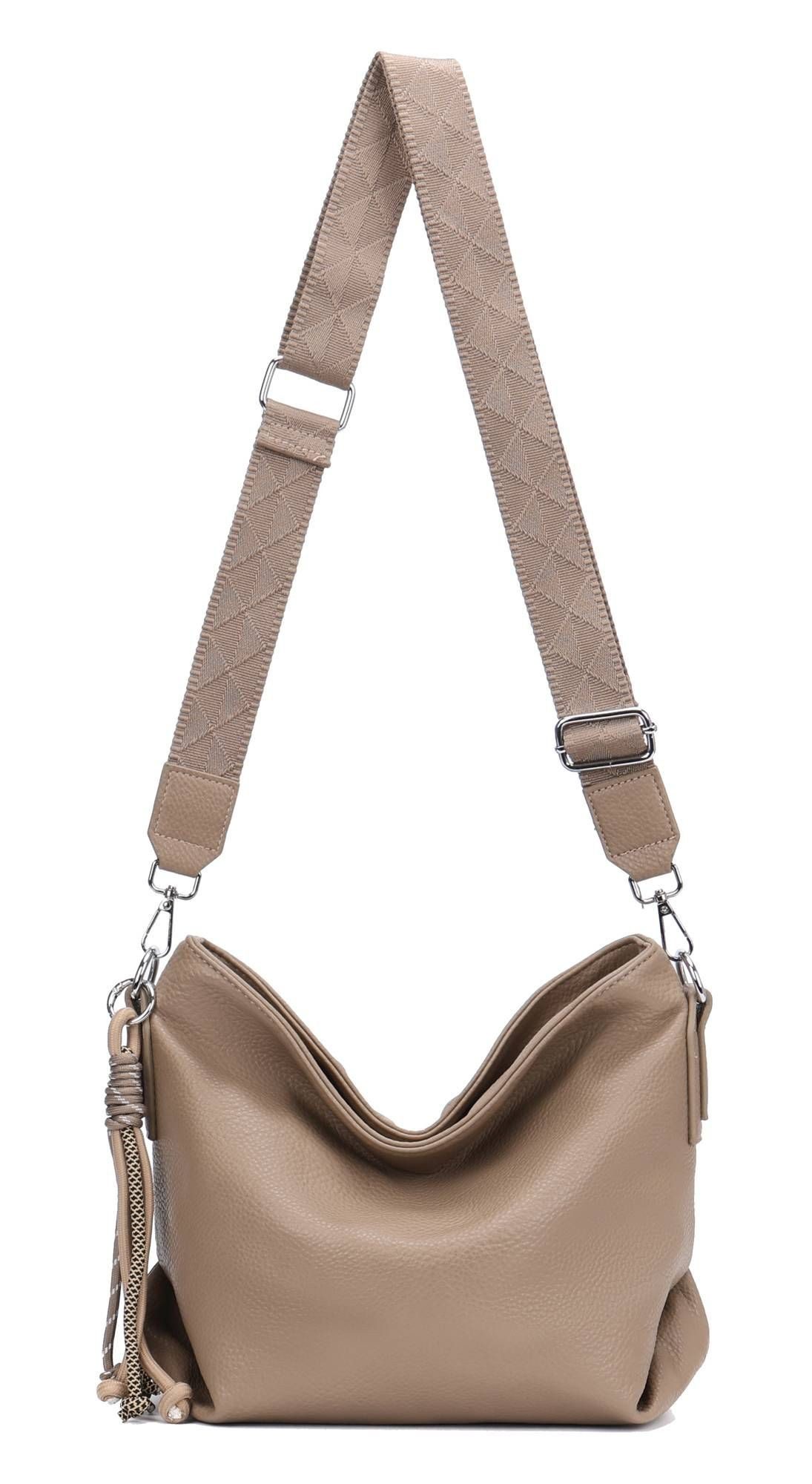 Schultertasche DAMEN TASCHE Crossbody Shopper Umhängetasche Brusttasche Leder Optik