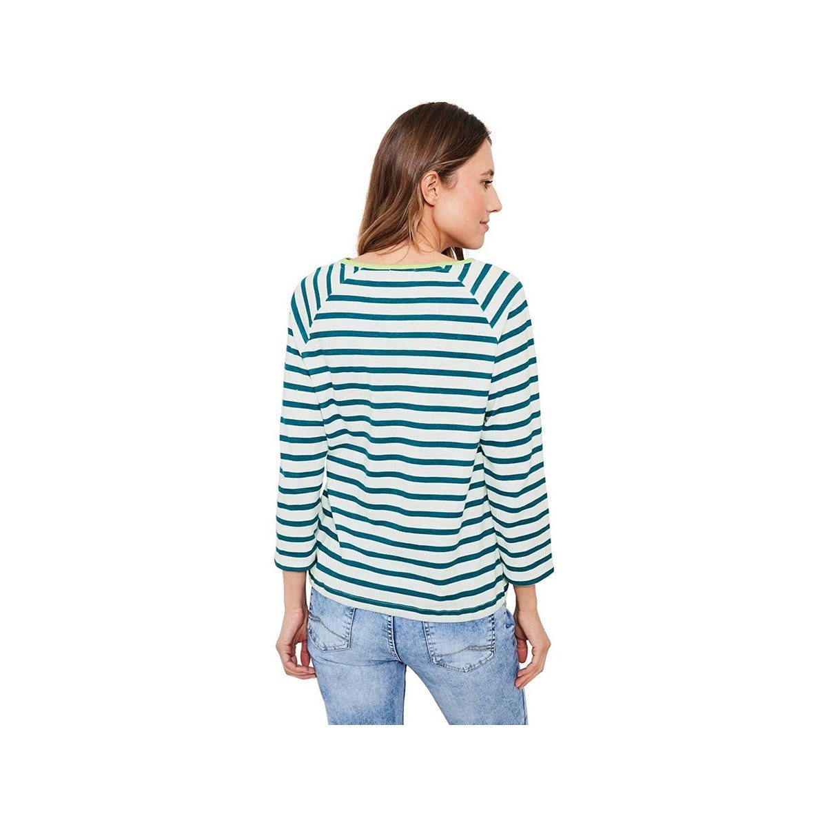 Cecil Sweatshirt türkis regular fit (1-tlg) teal blue