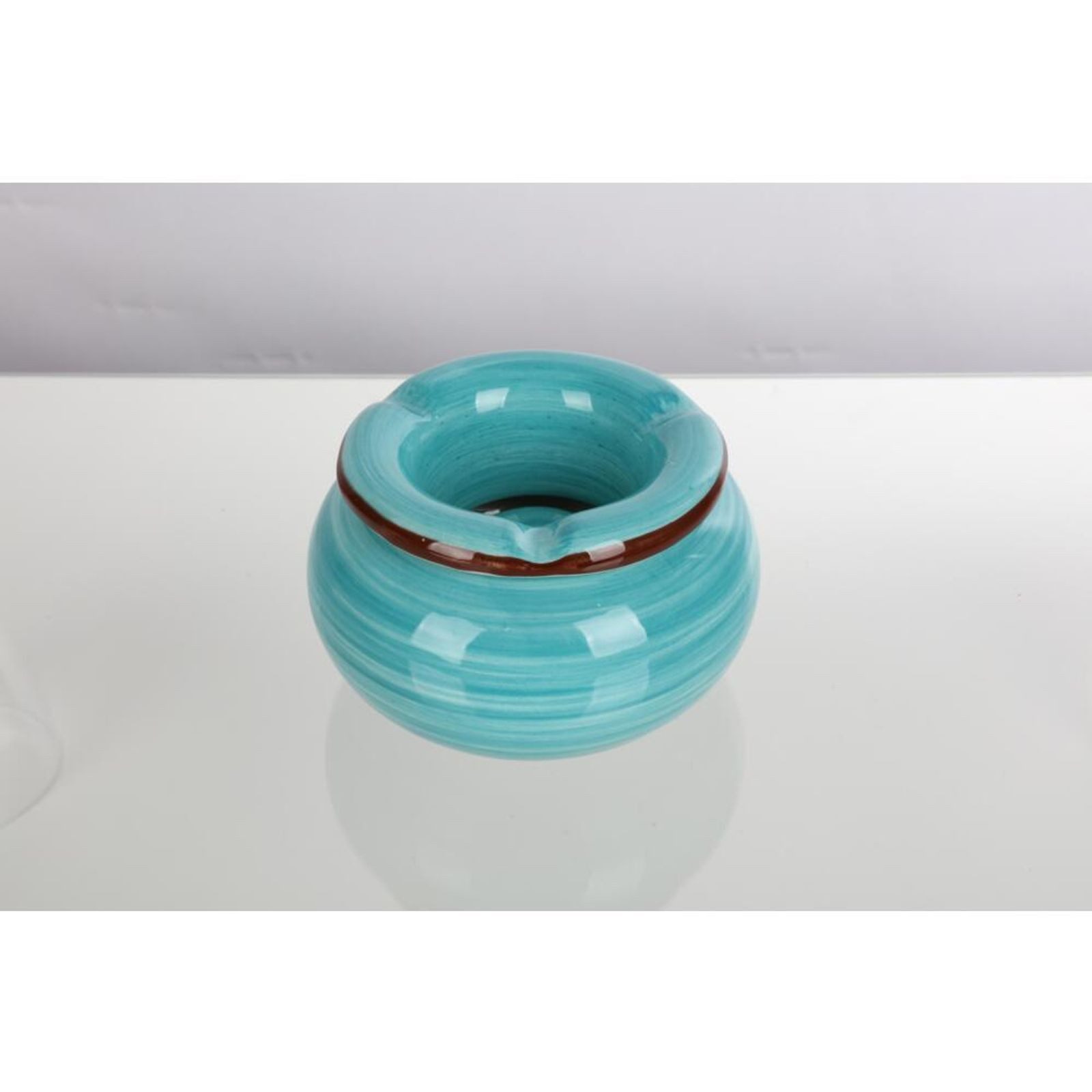 BURI Mülleimer 24x Aschenbecher aus Keramik, D=11cm Sturm Terrasse Outdoor
