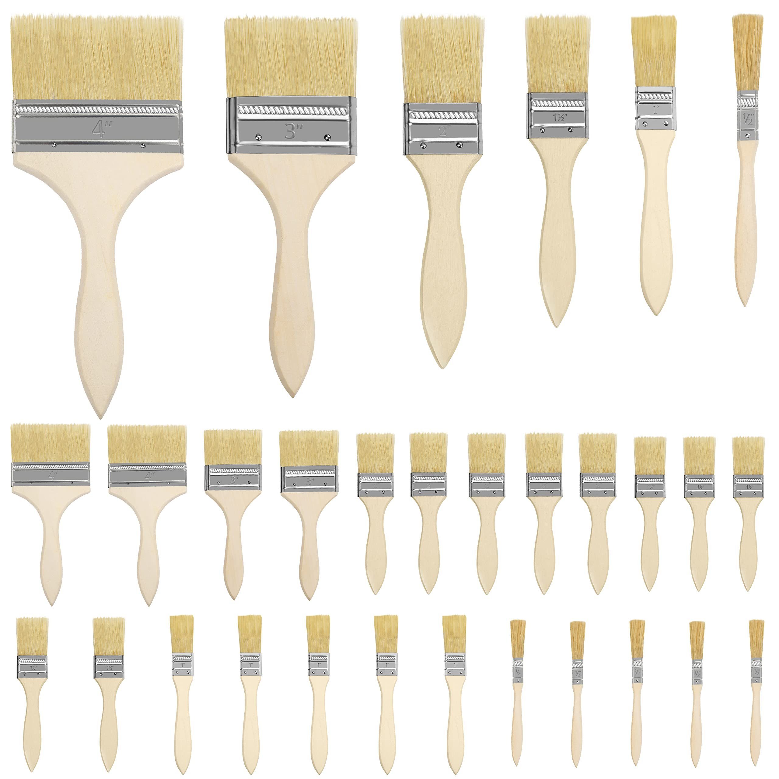 Kurtzy Lackierpinsel Reusable Brush Set 6 Sizes 1.310 cm Head - Acrylic  Brushes for Artists, Reusable Brush Set - 6 Sizes - Acrylic Brushes