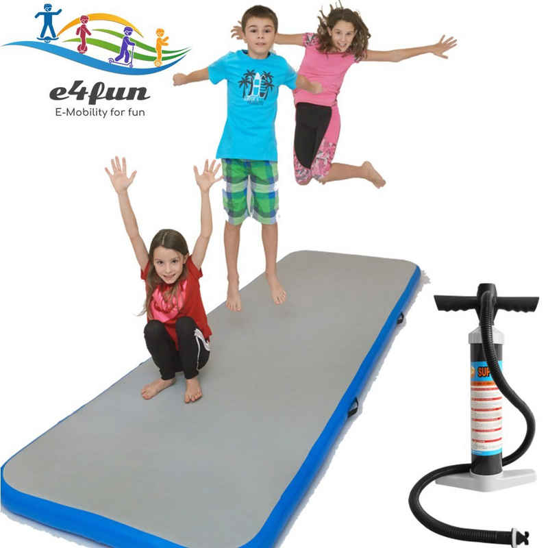 e4fun Sportmatte Air Track Matte, aufblasbare Trainingsmatte 300 x 100 x 10 cm