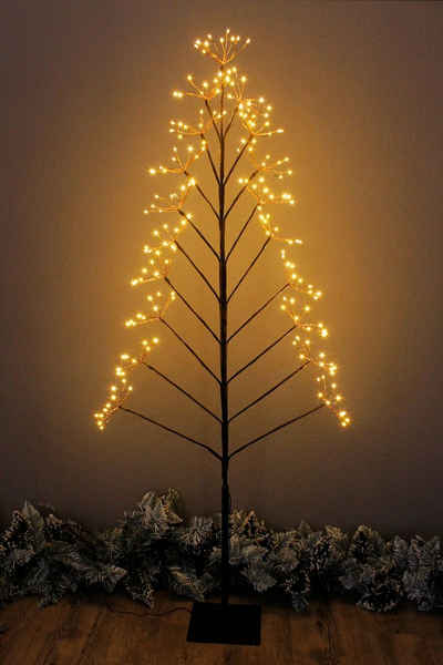 Arnusa LED Baum Leuchtbaum elegance Feuerwerk 150cm Kupfer Stehlampe Weihnachtsbaum, An-Aus, LED fest integriert, warmweiß, Dekoleuchte warmweiß Innen und Außen Weihnachtsbeleuchtung