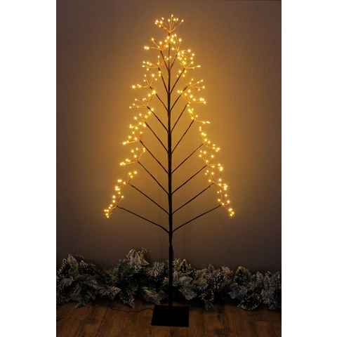 Arnusa LED Baum Leuchtbaum elegance Feuerwerk 150cm Kupfer Stehlampe Weihnachtsbaum, An-Aus, LED fest integriert, warmweiß, Dekoleuchte warmweiß Innen und Außen Weihnachtsbeleuchtung