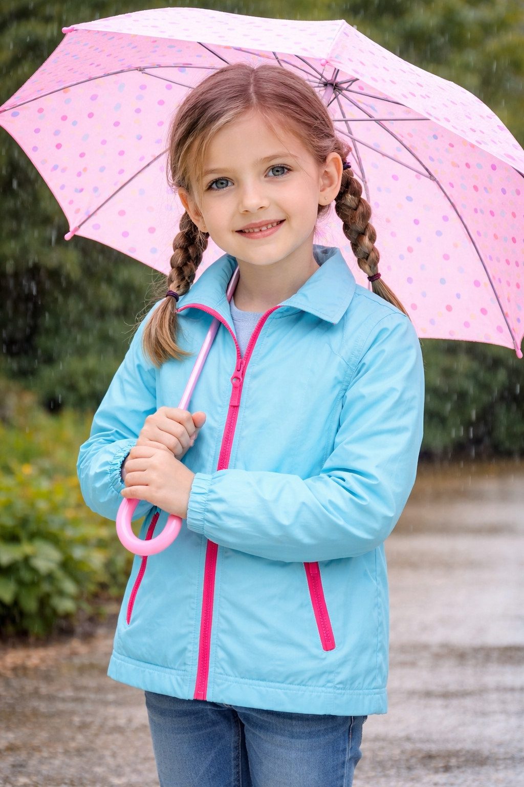 Kaiser24 Sommerjacke Regenjacke Kinder Regenjacke Wetter Blouson türkis/blau Reinflex