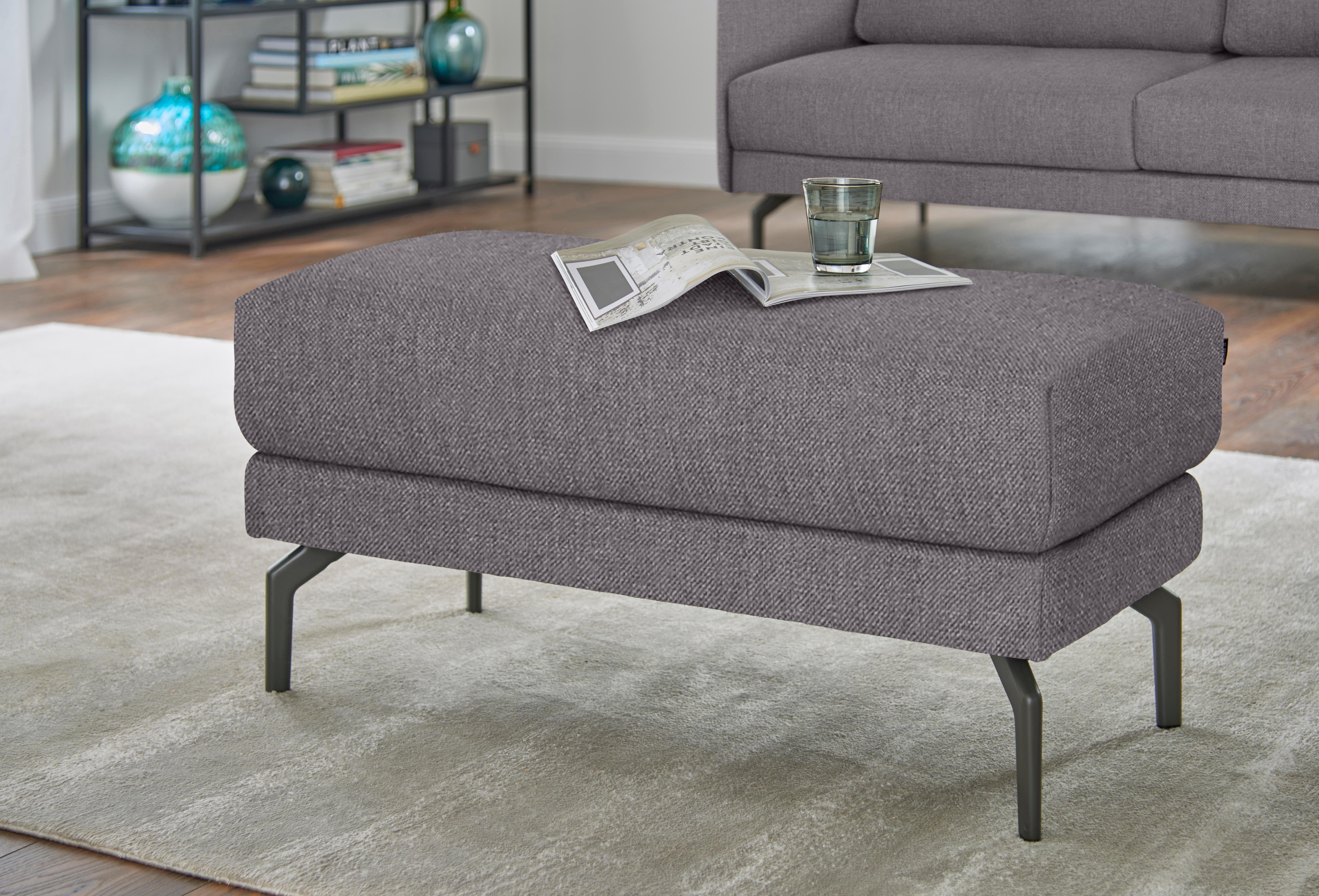 Creation BY ROLF BENZ Hockerbank CR.450, Sitzbank, Alugussfüße in umbragrau