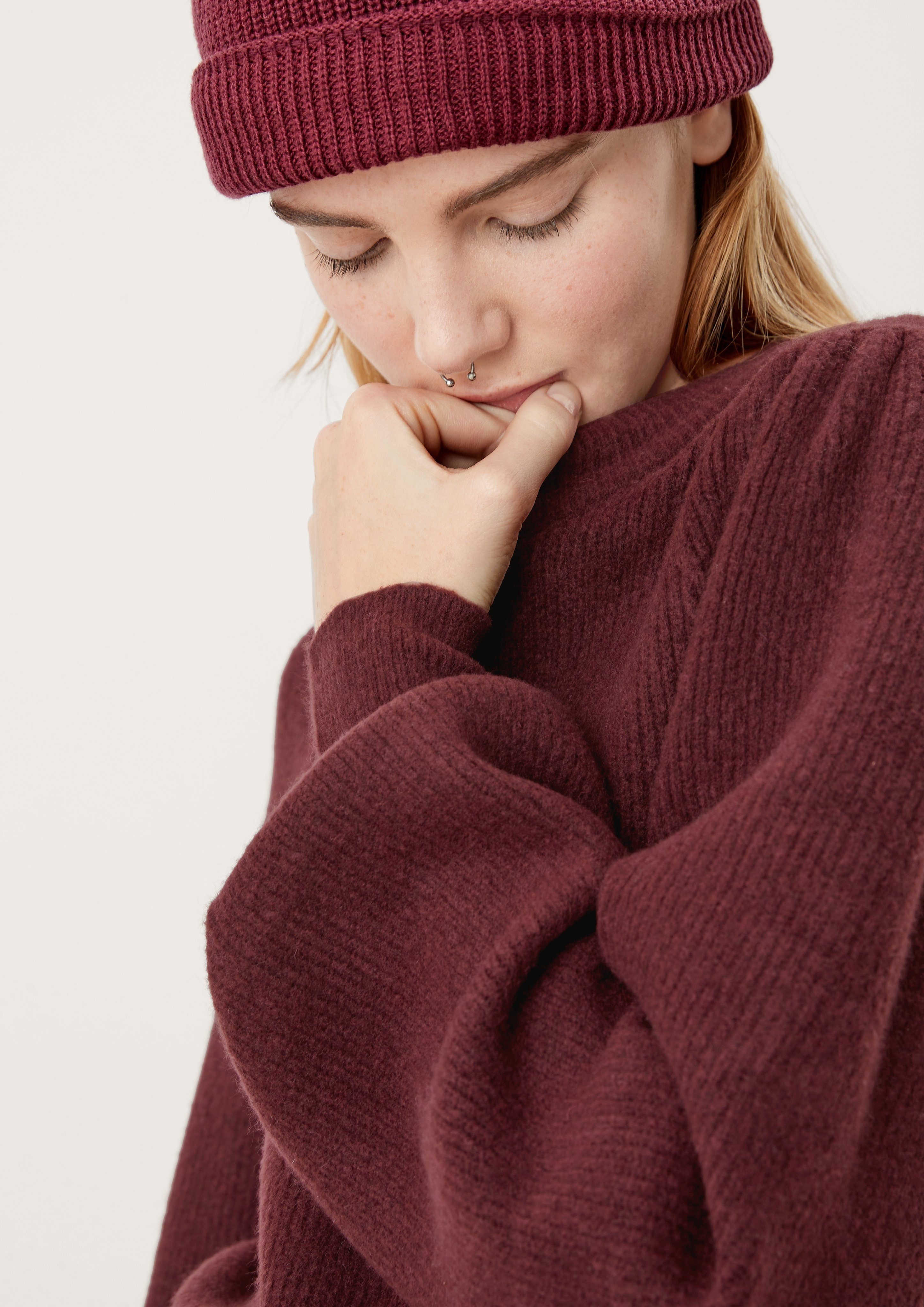 Damen Pullover Q/S by s.Oliver Strickpullover Weicher Pullover mit Wolle (1-tlg)